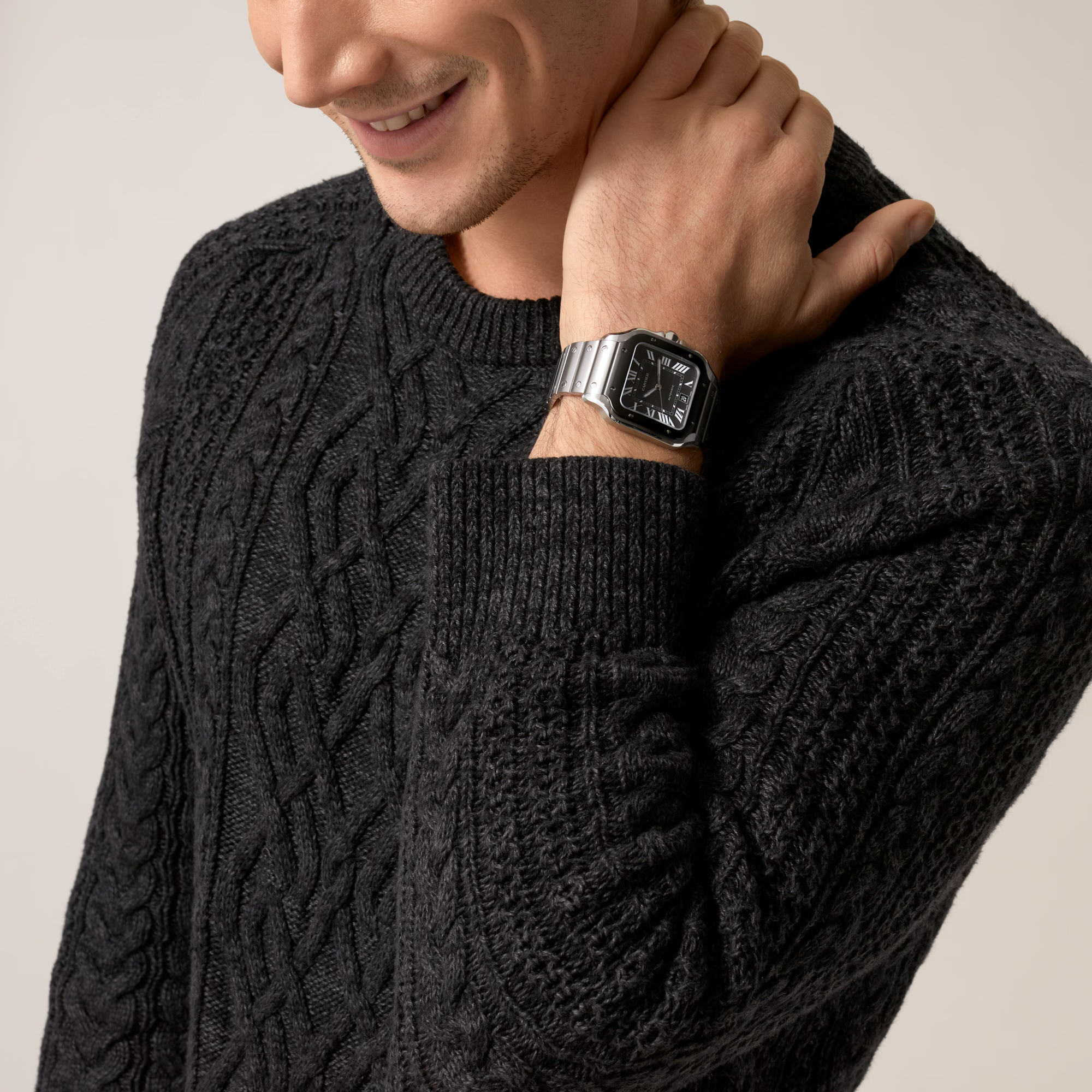 Cartier Santos de Cartier Large, Grey Dial, Roman Numerals_10