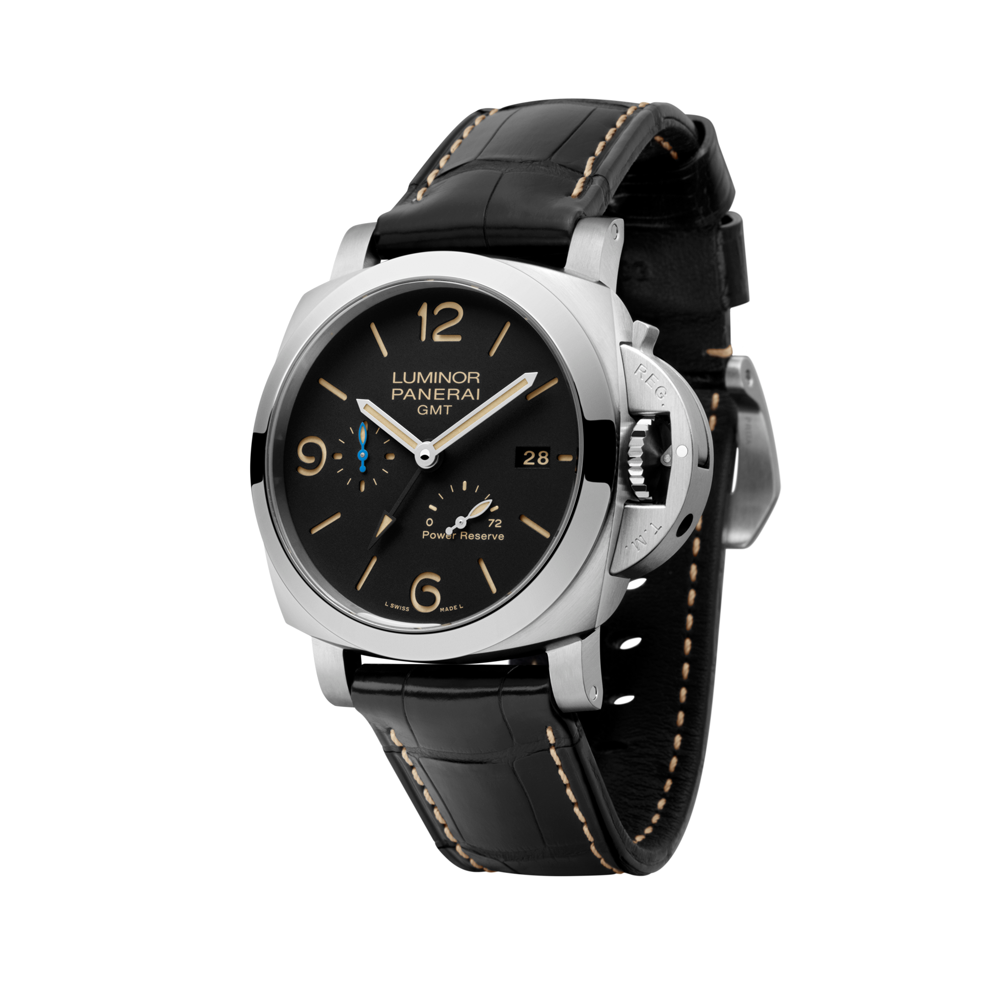 Panerai Luminor GMT Power Reserve - 44mm Black Dial, Arabic/Baton Numerals_3