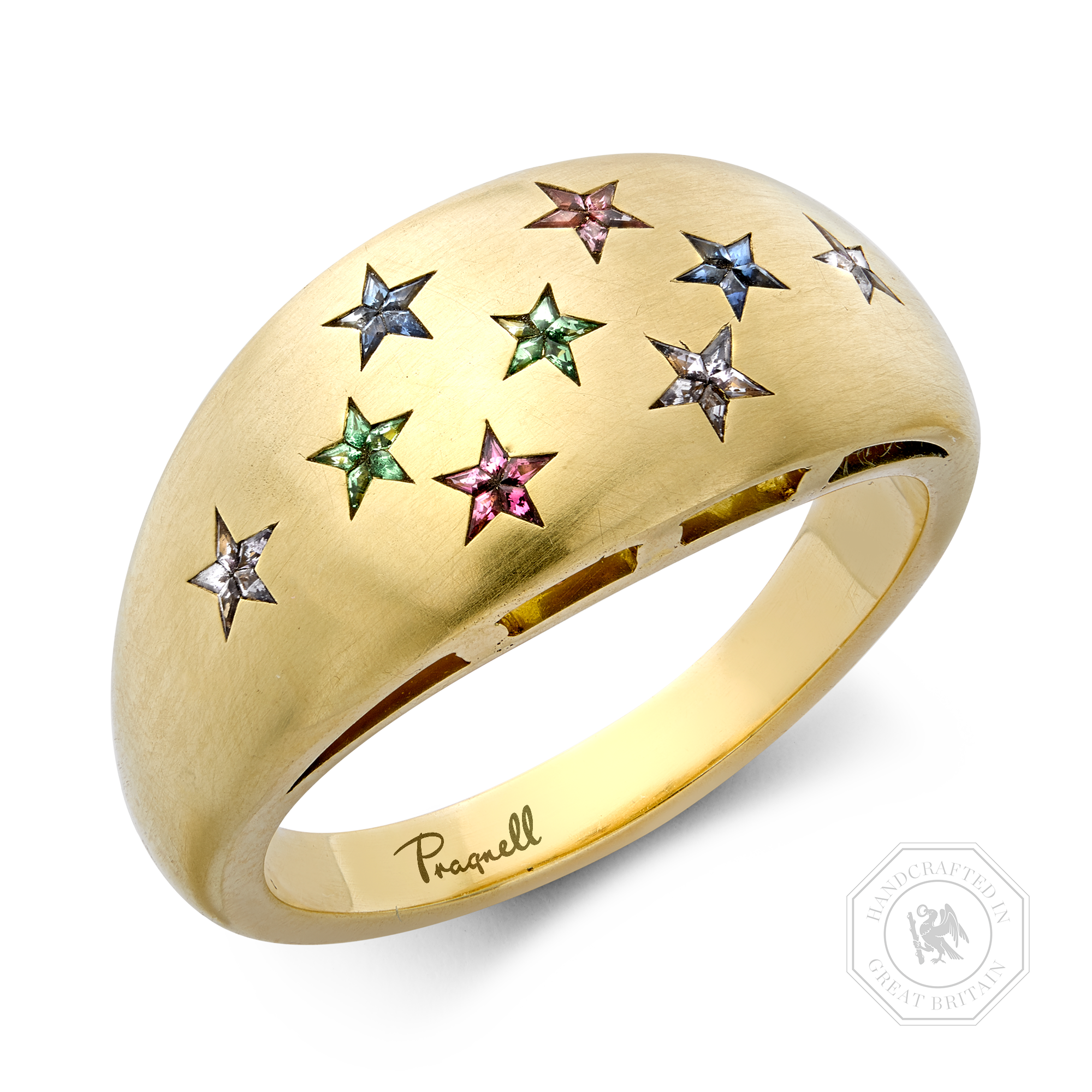 RockStar Multi Gemstone Bombe Ring Kite Cut_1