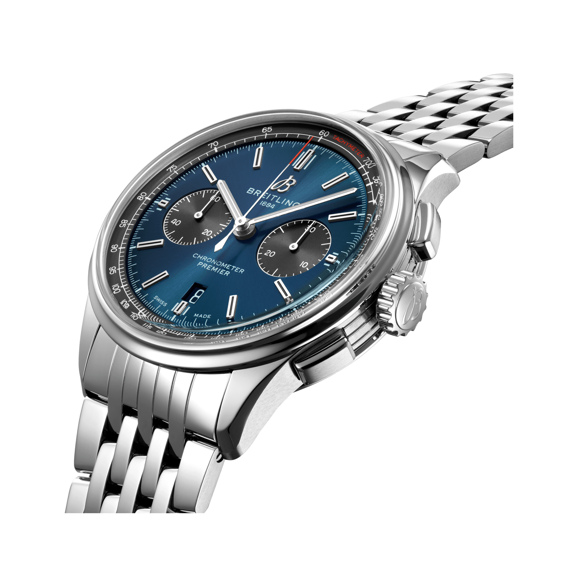 Breitling Premier B01 Chronograph 42mm, Blue Dial, Baton Numerals_3