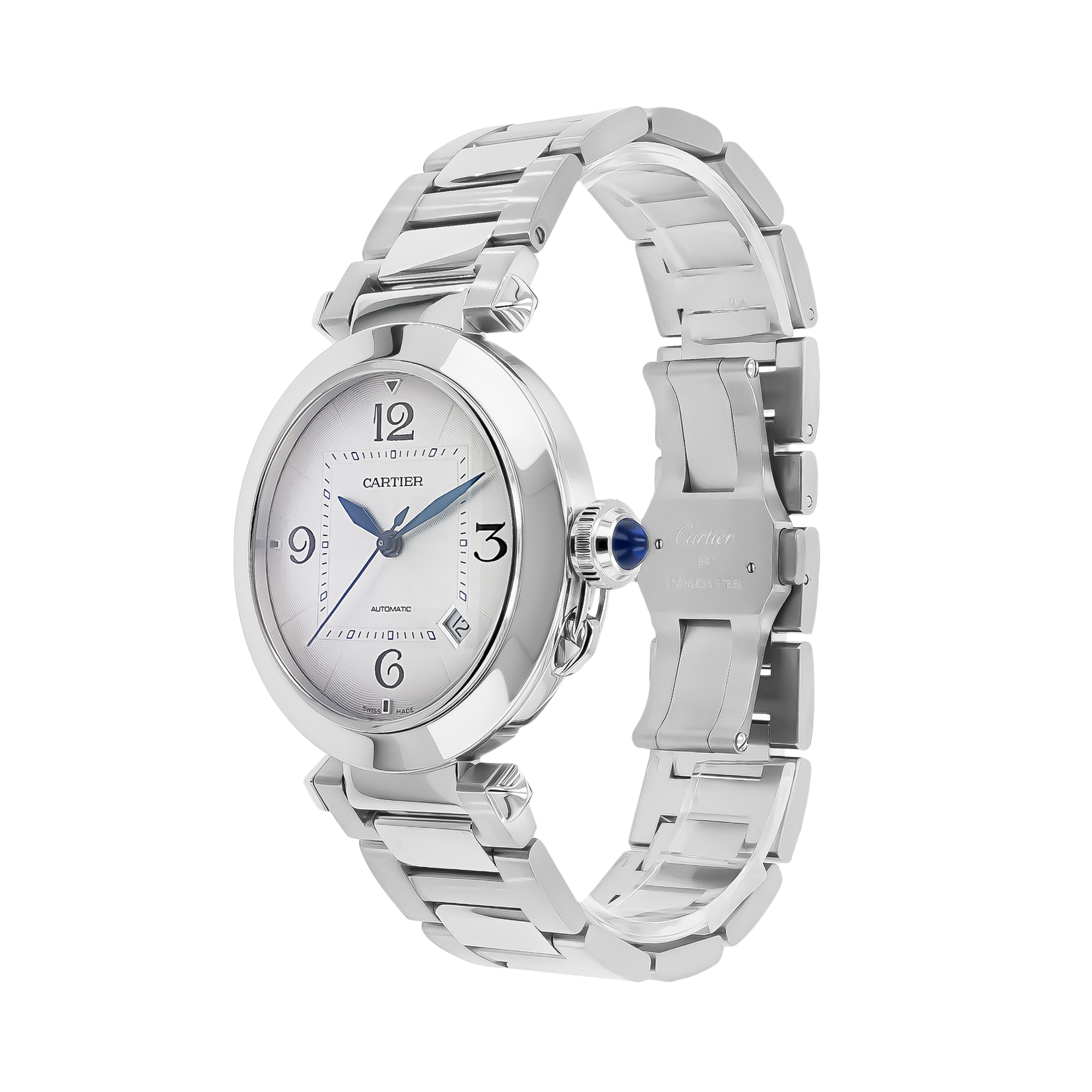 Cartier Pasha 41mm, Silver Dial, Arabic Numerals_2