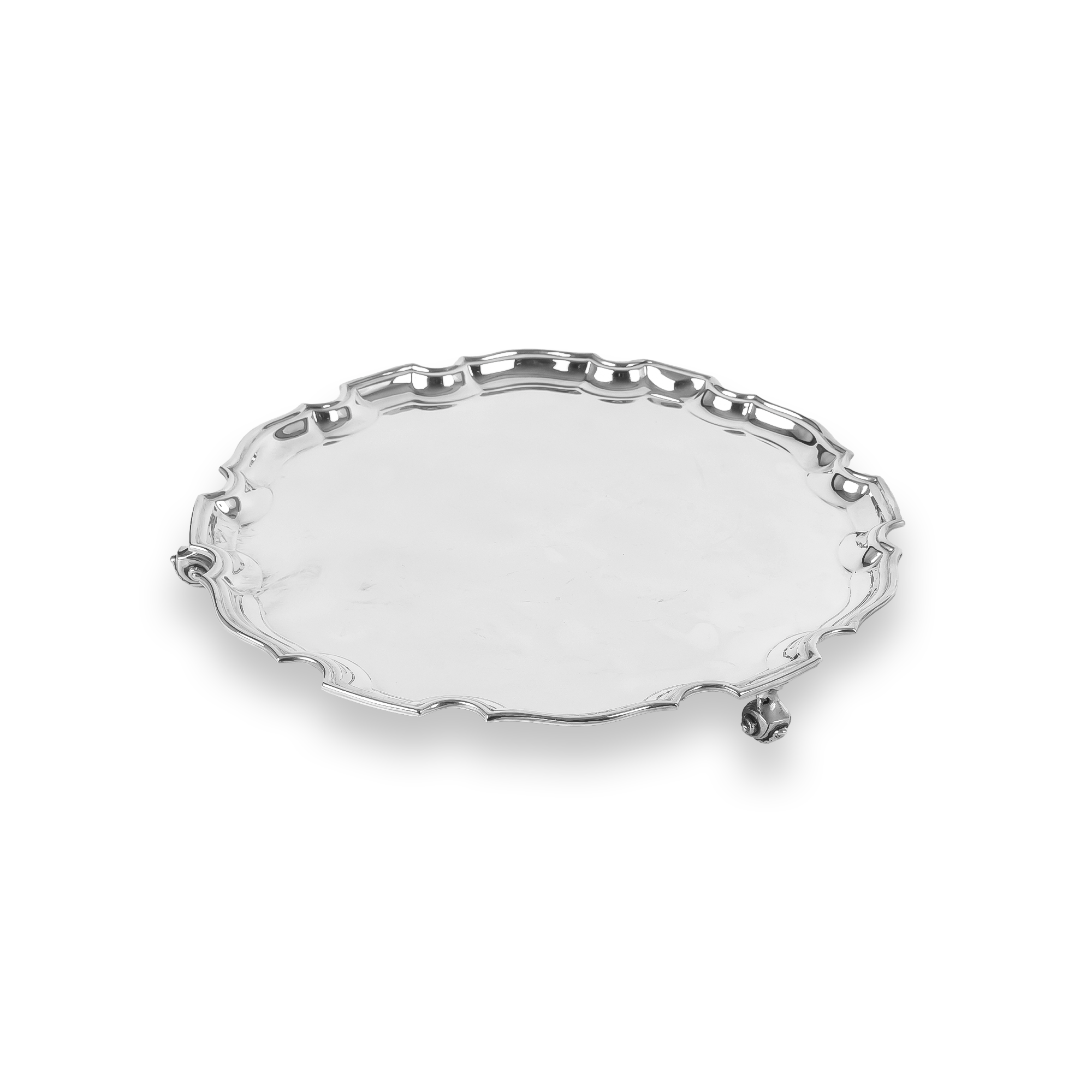 Silver Queen Elizabeth II Salver Hallmarked London_1