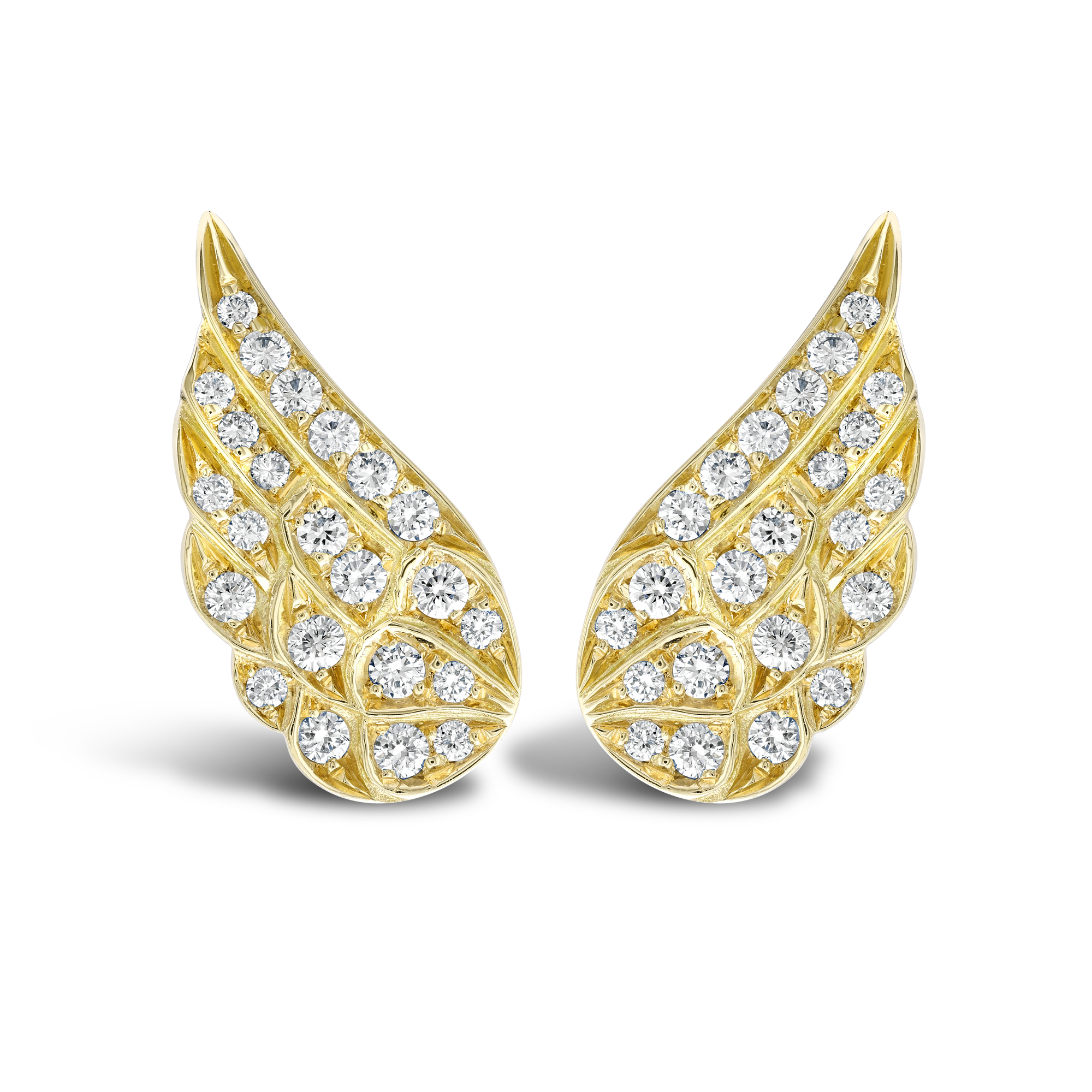 Tiara Large Diamond Earrings Brilliant Cut, Grain Set_1