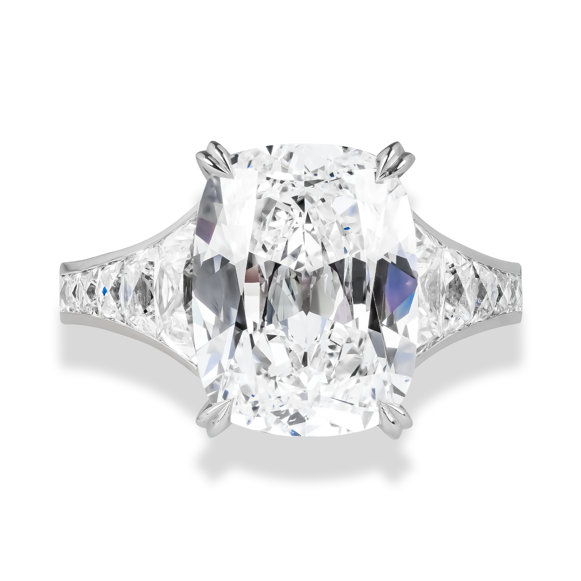 Masterpiece Pragnell Setting 5.02ct Diamond Ring Antique Cushion Cut, Claw Set_2