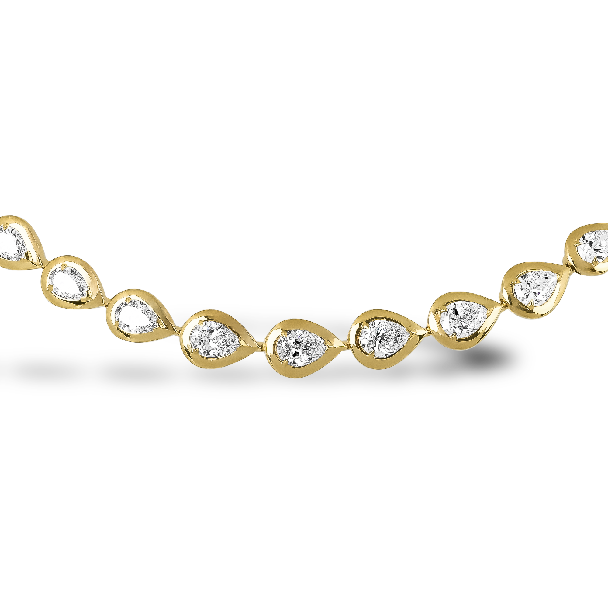 Skimming Stone Pear Shaped 14.94ct Diamond Necklace Pear Shape, Claw Set_2