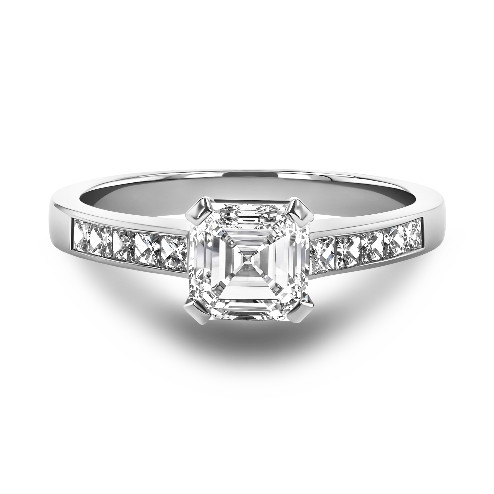 Gatsby 1.20ct Diamond Solitaire Ring Asscher Cut, Claw Set_2