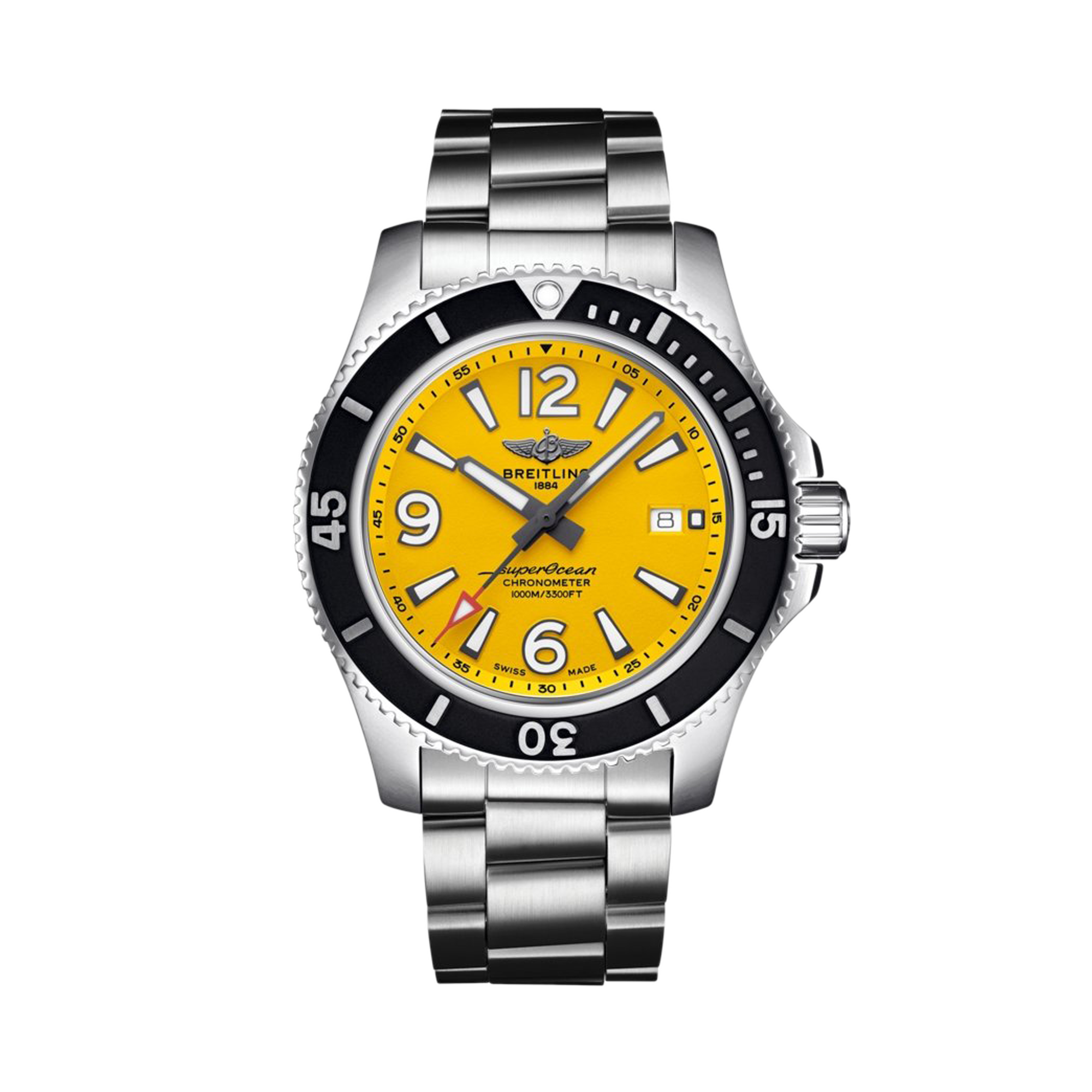 Breitling Superocean 44mm, Yellow Dial, Arabic/Baton Numerals_1