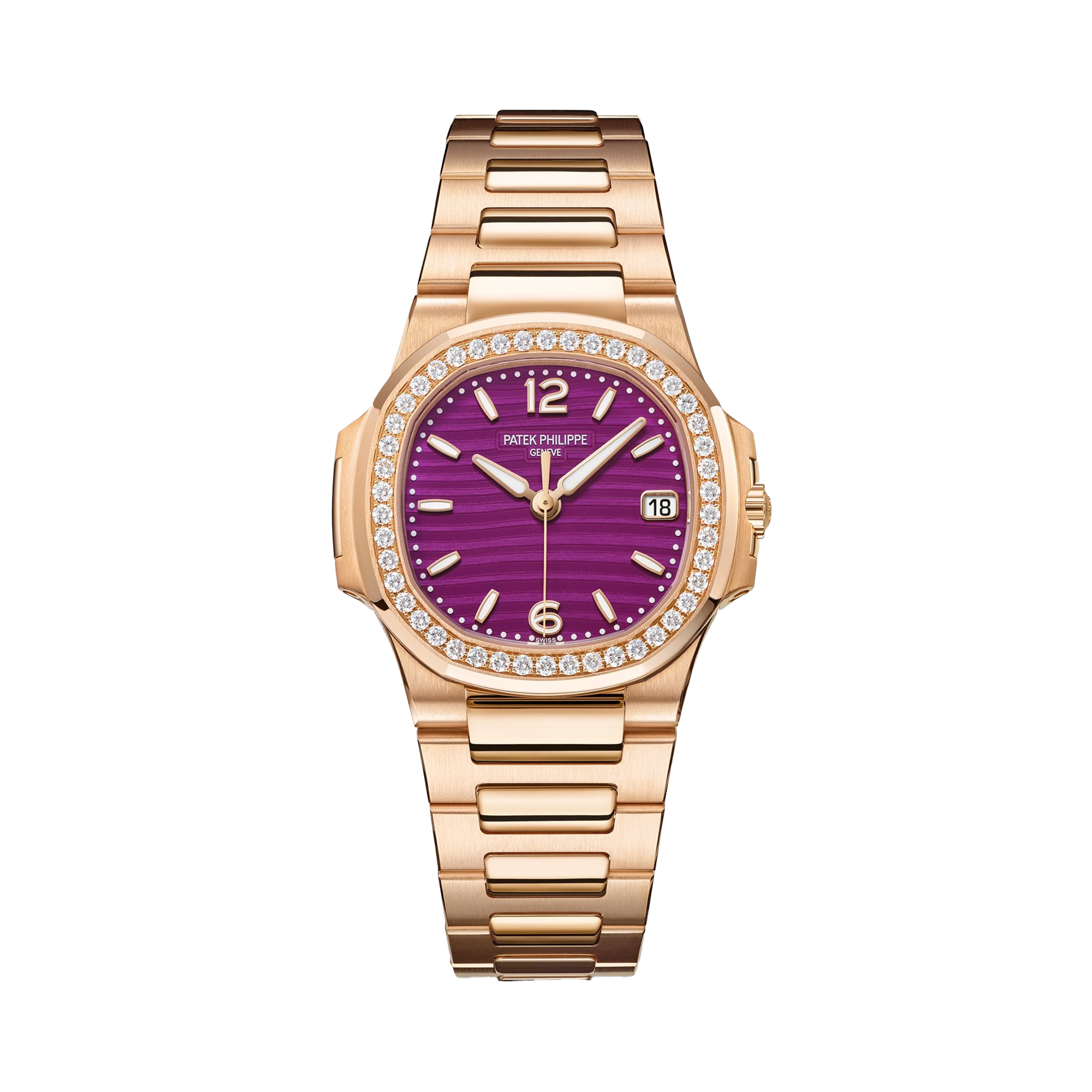 Patek Philippe Nautilus 32mm, Purple Dial, Baton Numerals_1