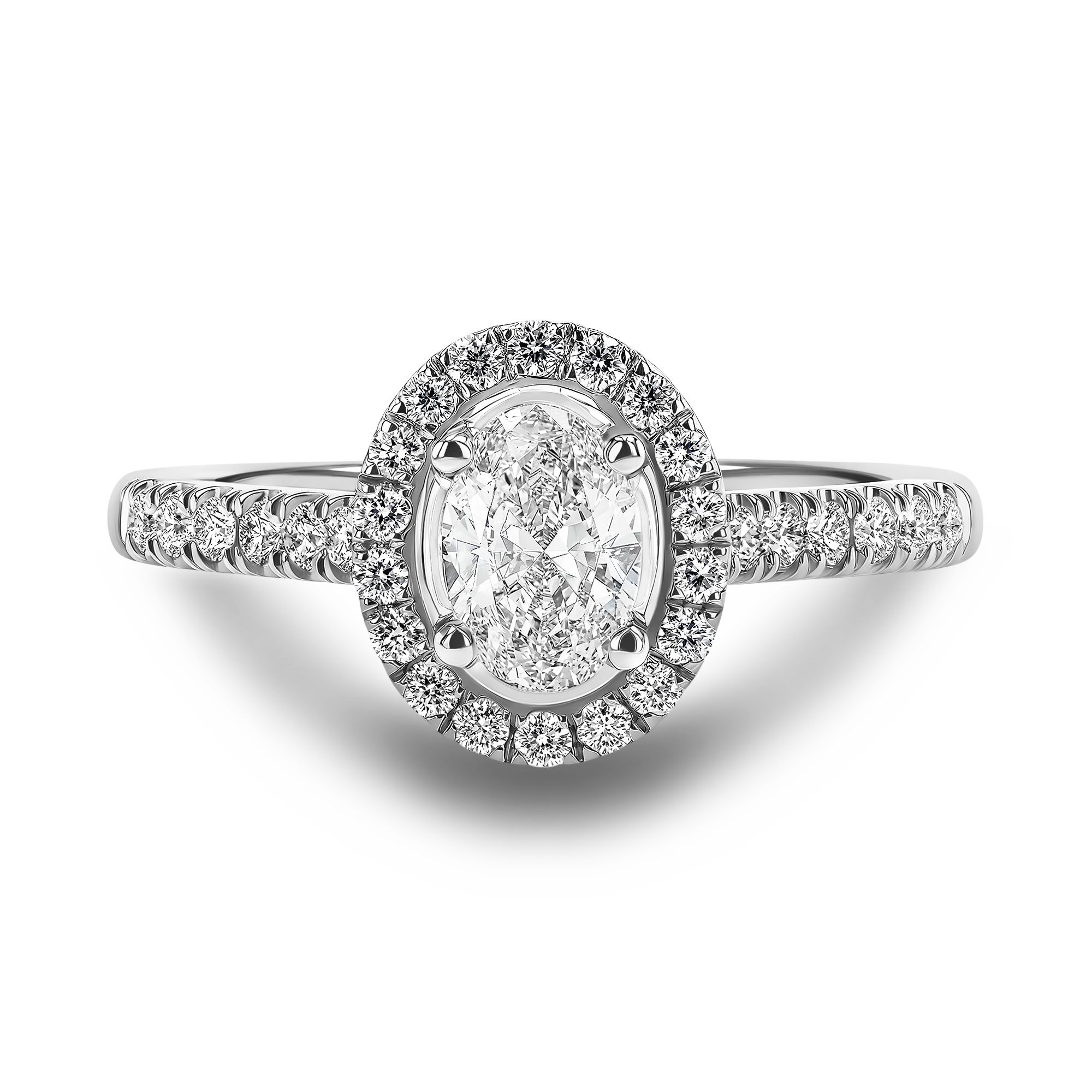 Celestial 0.50ct Diamond Cluster Ring Oval Cut, Claw Set_2