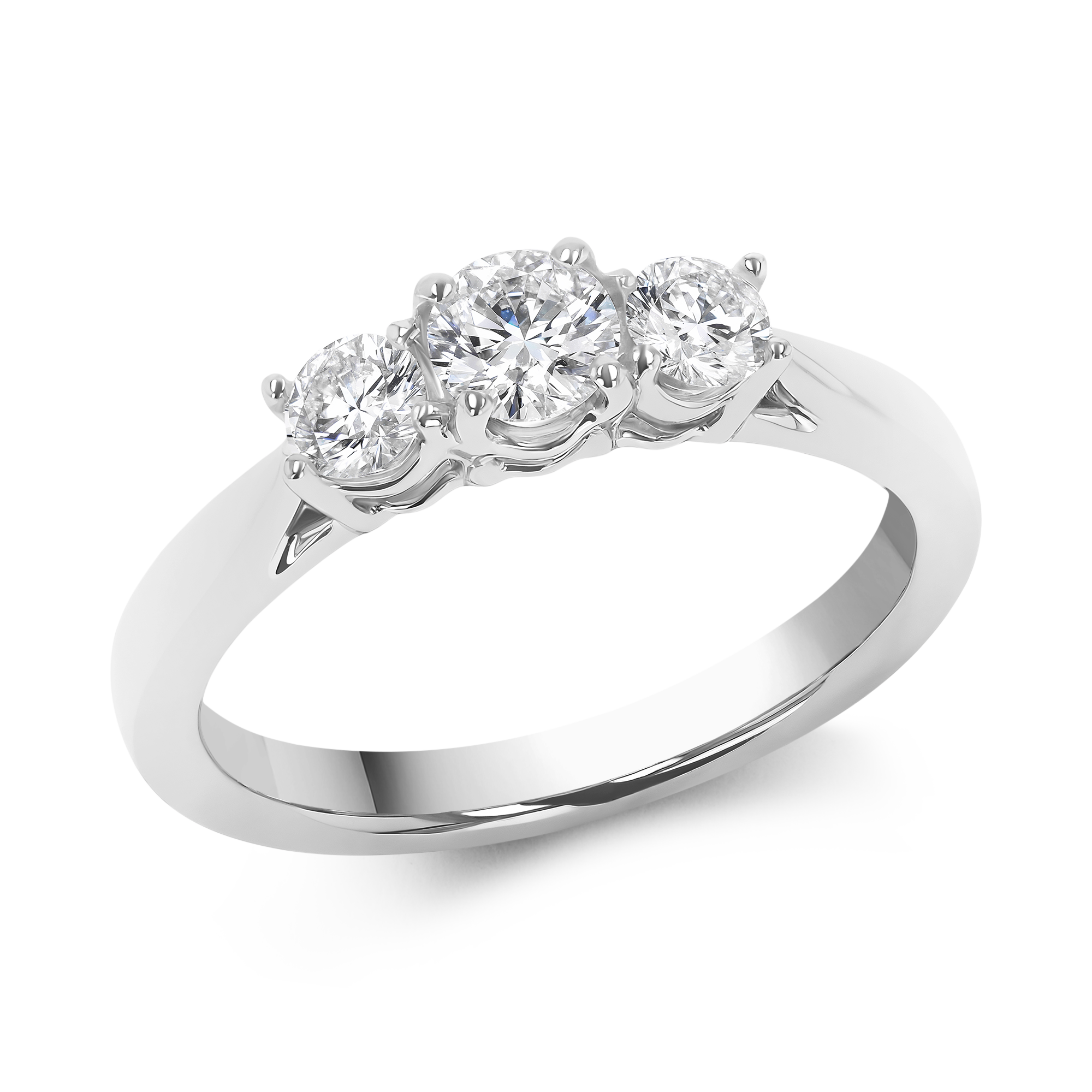 Trilogy 0.60ct Diamond Three Stone Ring Brilliant cut, Claw set_1