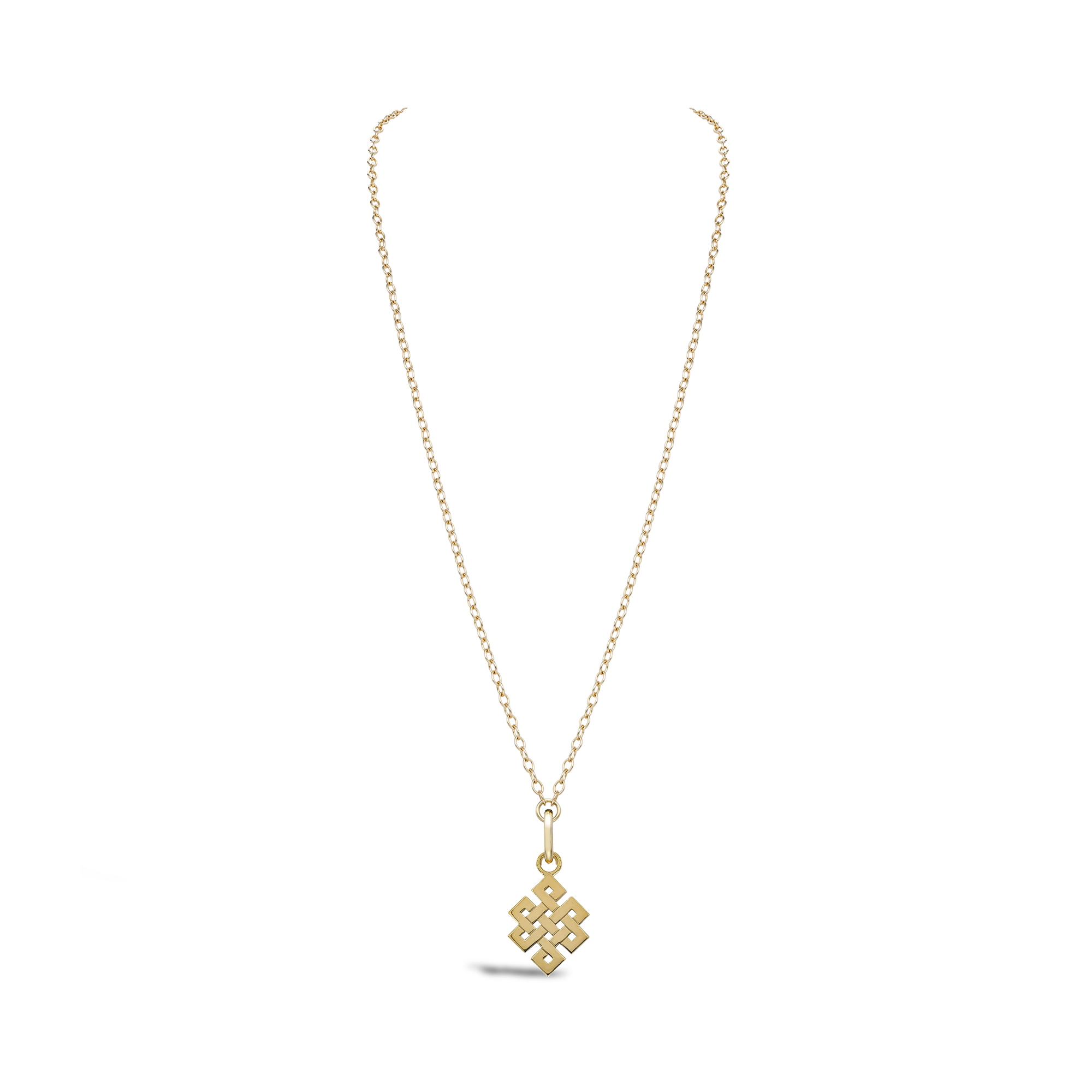Endless Knot Gold Pendant Charm _2