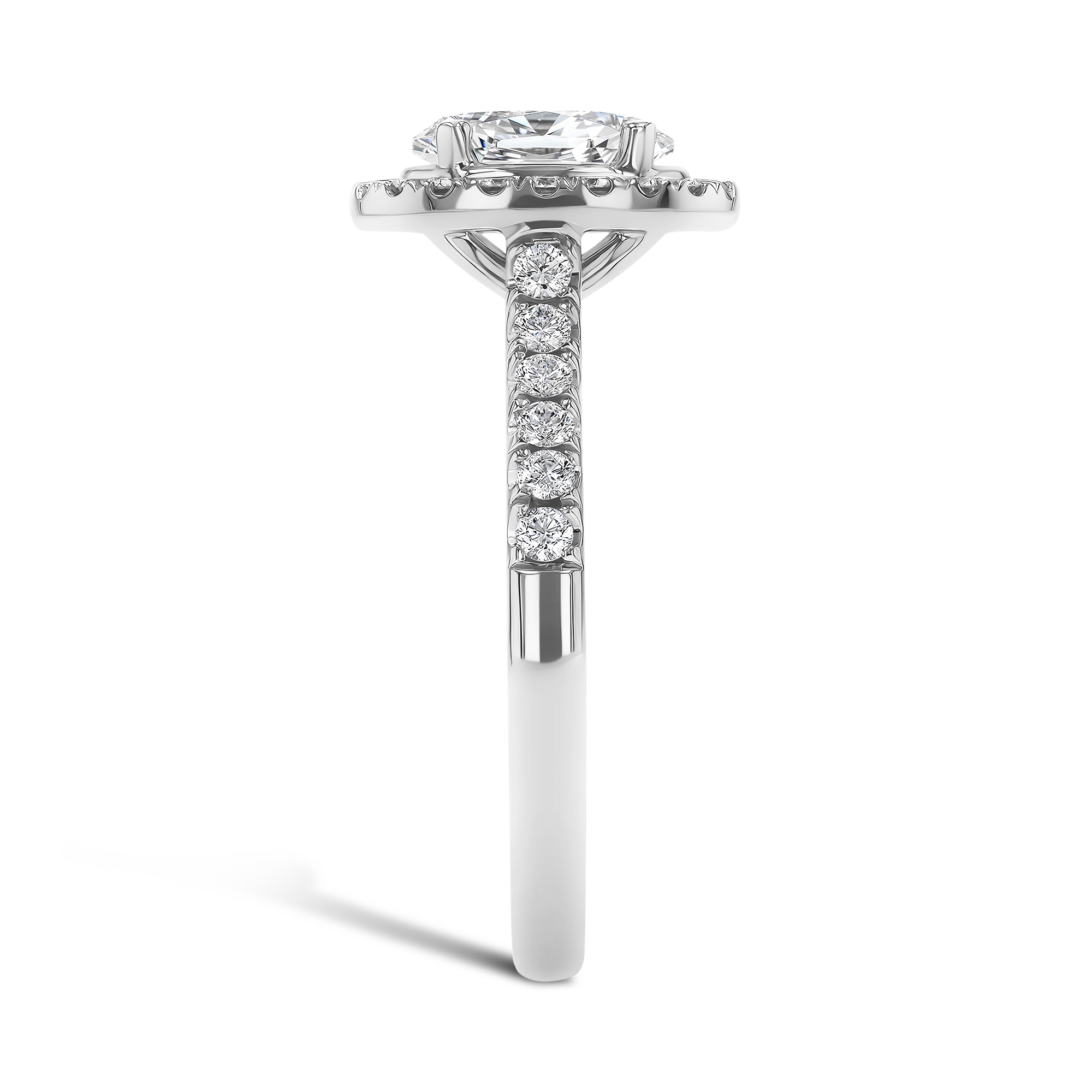 Celestial 0.30ct Oval Cut Diamond Cluster Ring Oval Cut, Claw Set_4