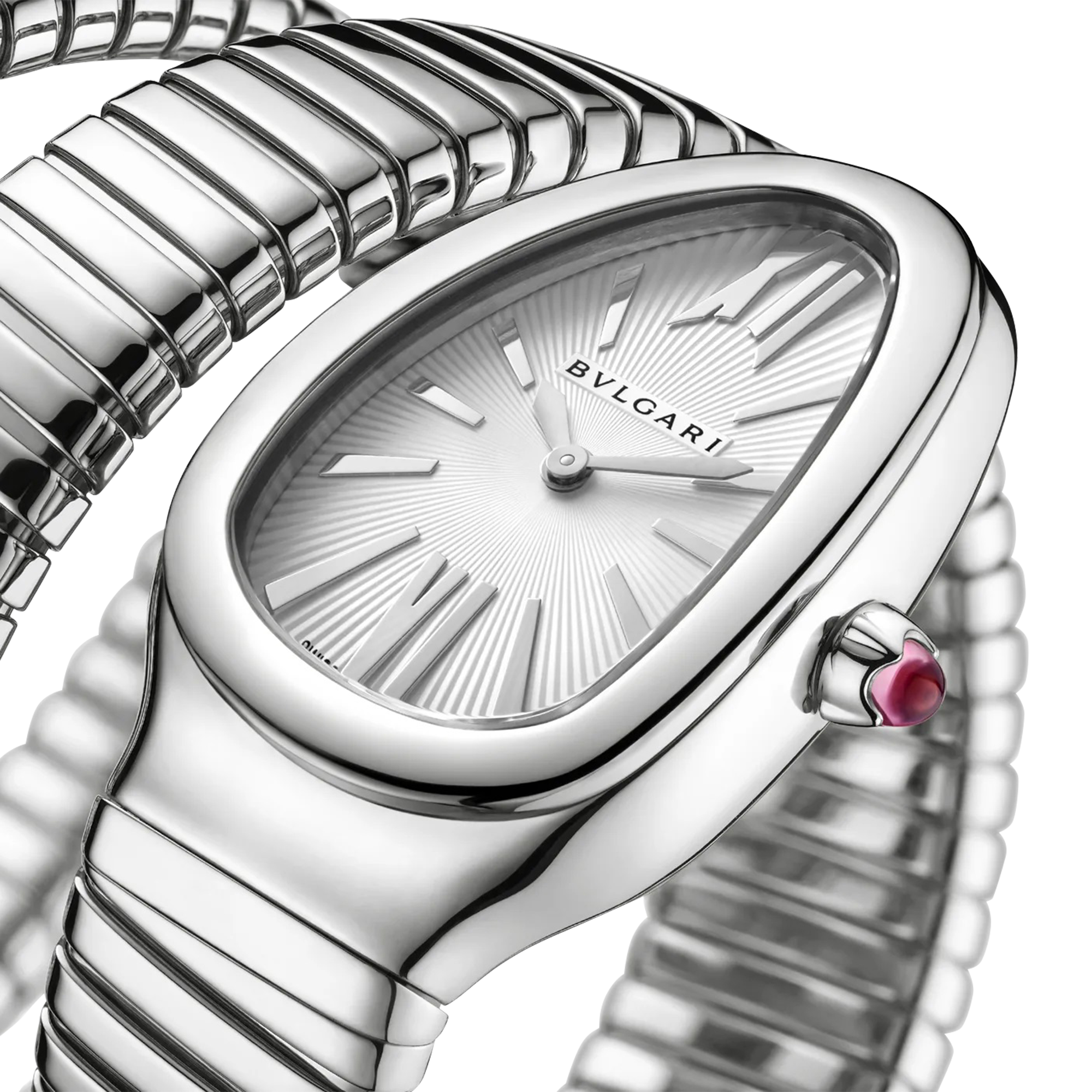 Bvlgari Serpenti Tubogas 35mm, Silver Dial, Baton & Roman Numerals_2