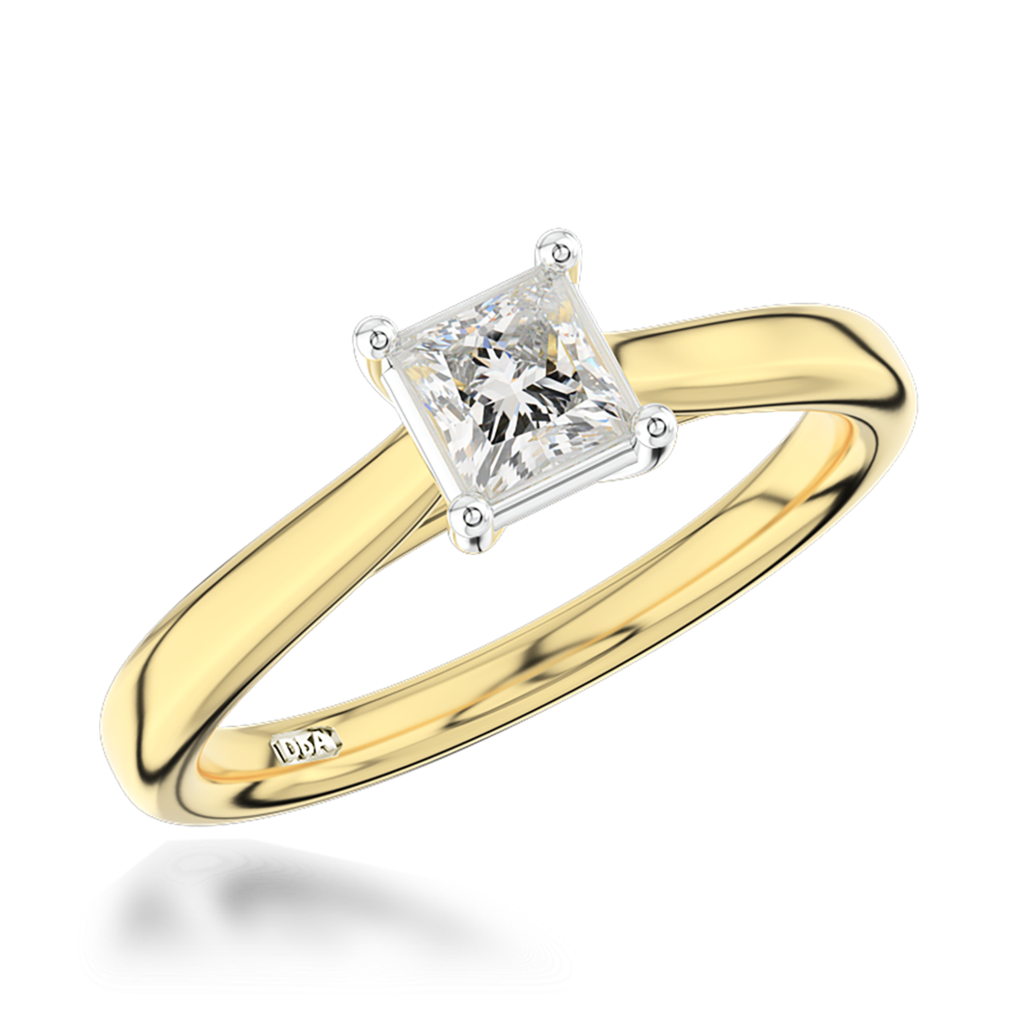 Gaia 0.50ct Diamond Solitaire Ring Princess Cut, Claw Set_1