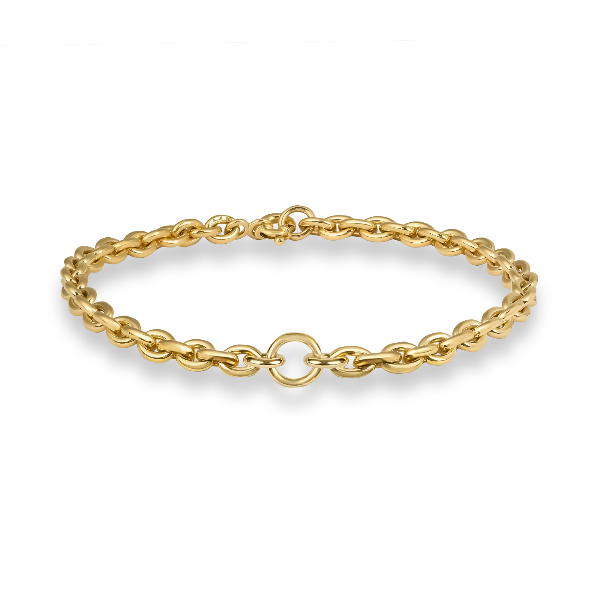 Chunky Trace Link Bracelet with Central Jump Ring _1