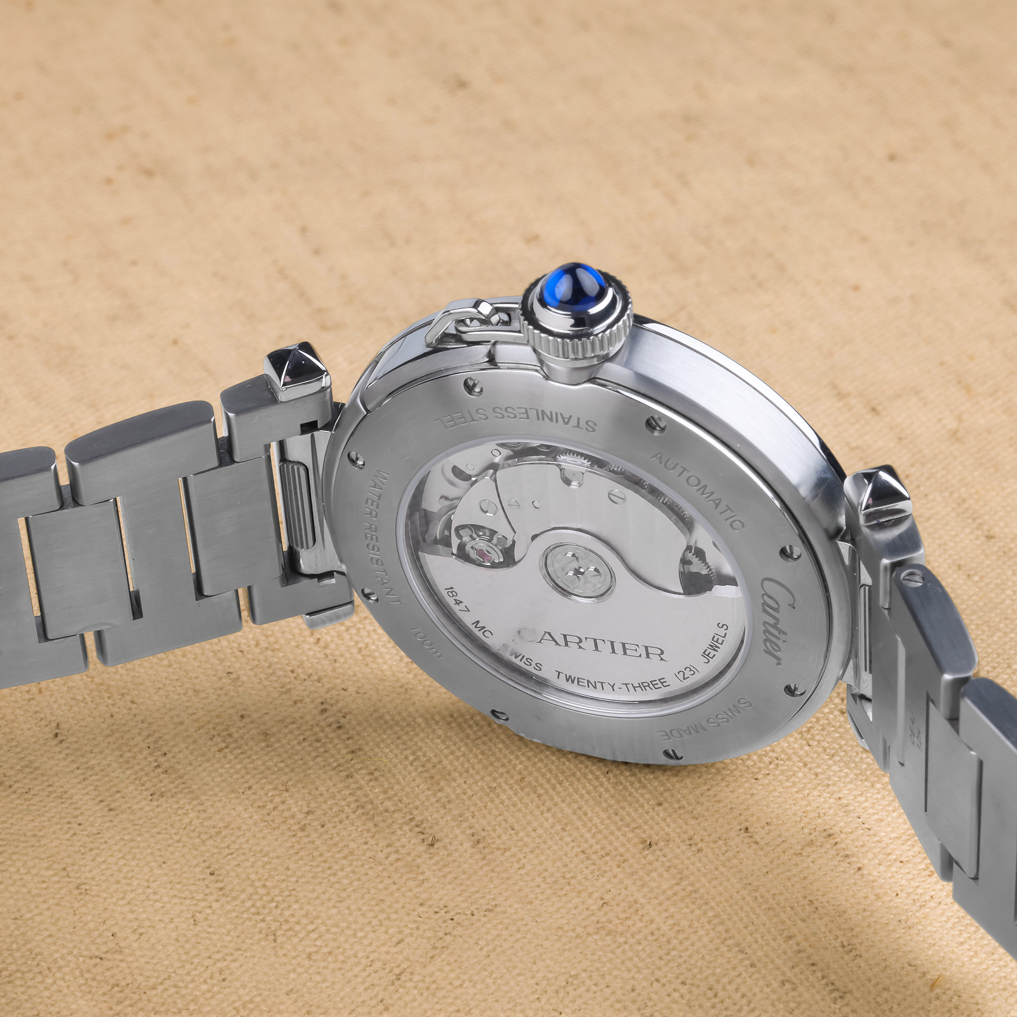 Cartier Pasha de Cartier 41mm, Silver Dial, Arabic Numerals_3