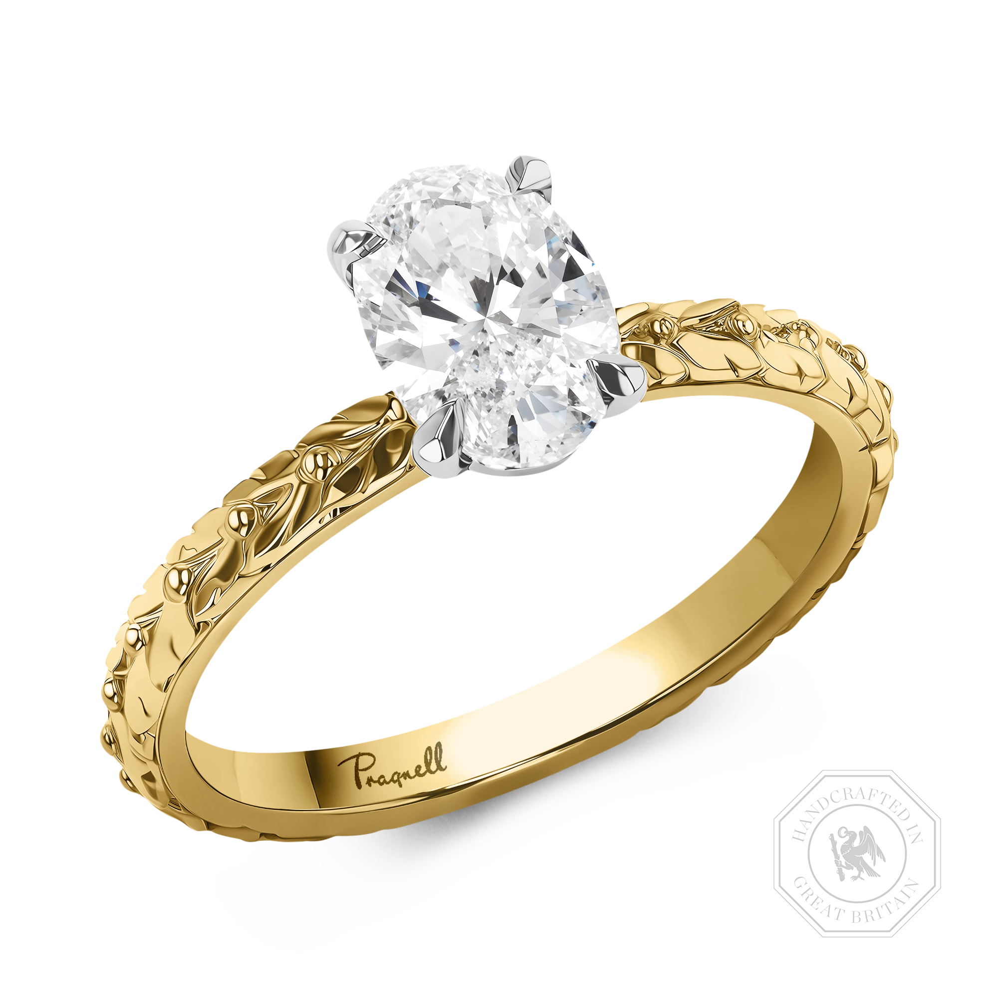 Apple Blossom 1.01ct Oval Cut Diamond Ring Oval Cut, Claw Set_1