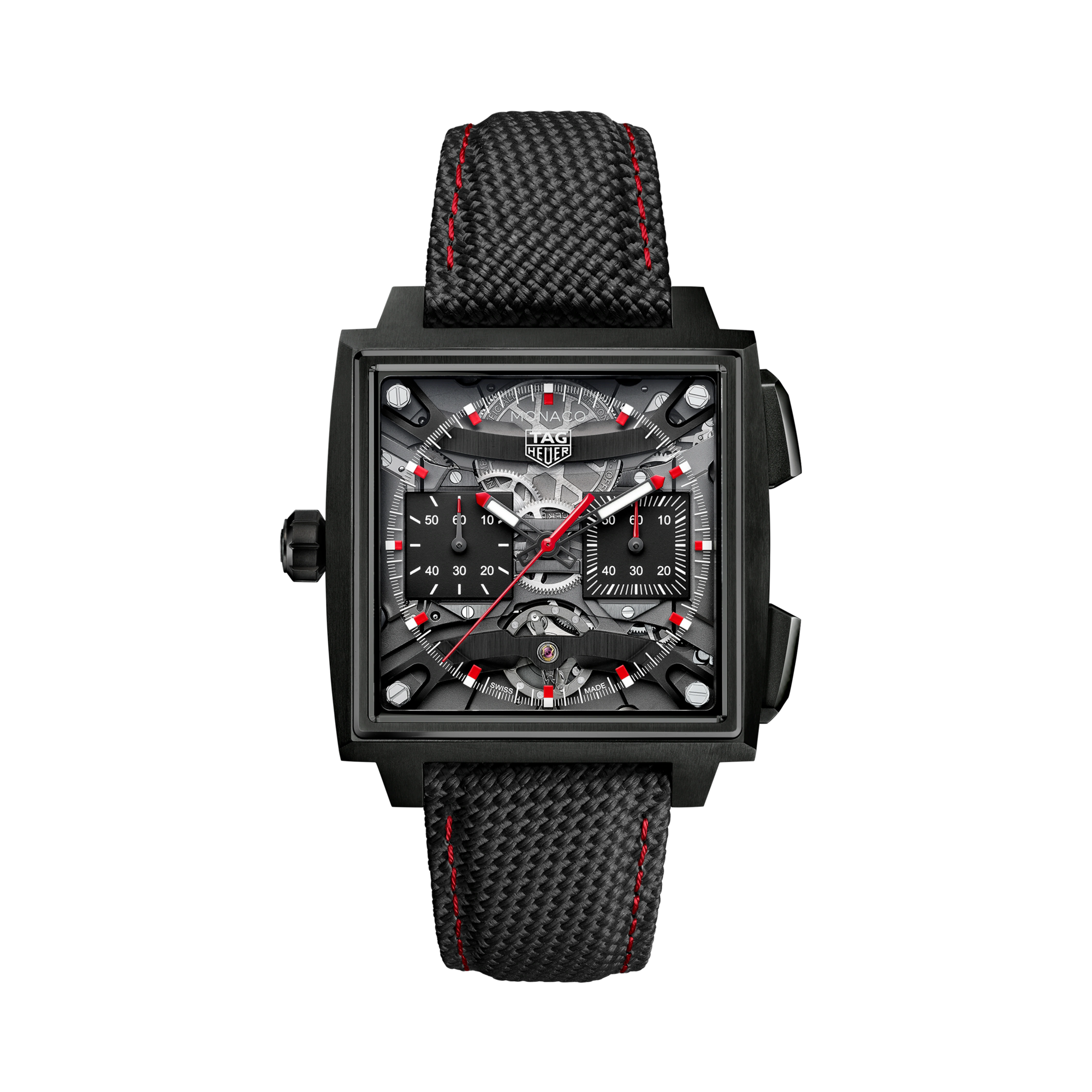Tag Heuer Monaco Chronograph 40mm, Black Dial, Arabic/Baton Numerals_1