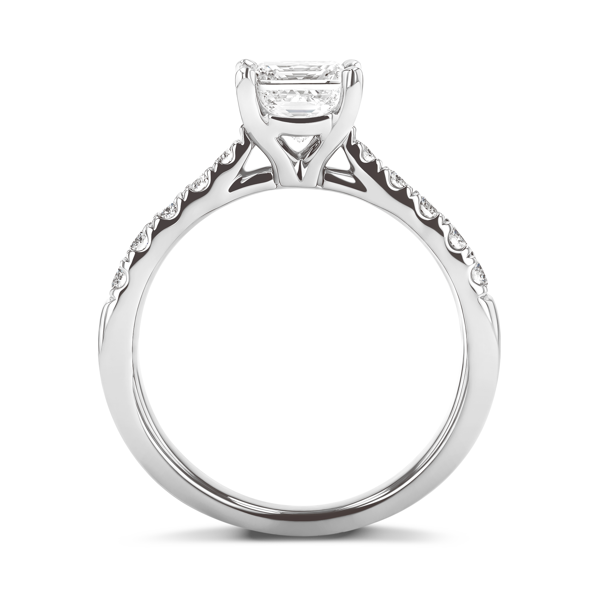 Celestial 1.00ct Diamond Solitaire Ring Princess Cut. Claw Set_3