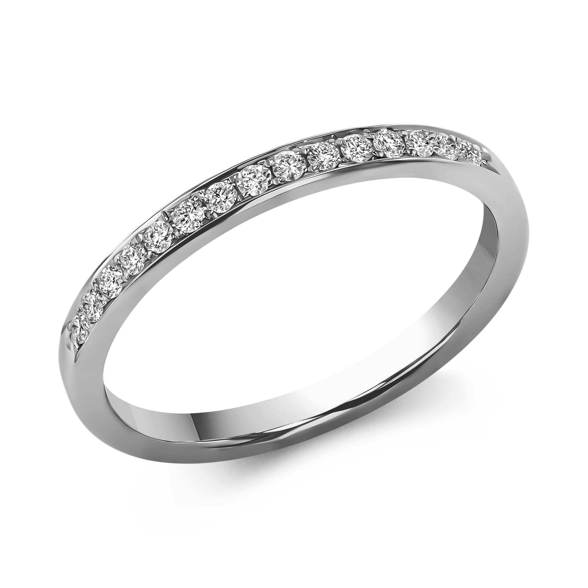 Brilliant Cut Diamond Half Eternity Ring Brilliant Cut  Half Eternity  Thread Set_1