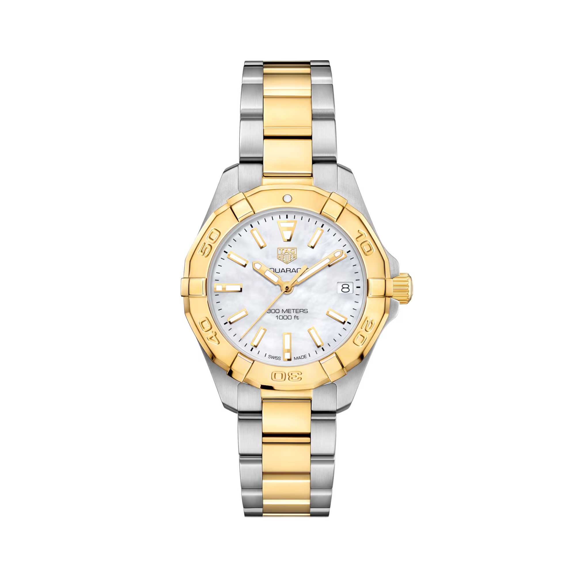 Tag Heuer Aquaracer Date 32mm, White Dial, Diamond Numerals_1