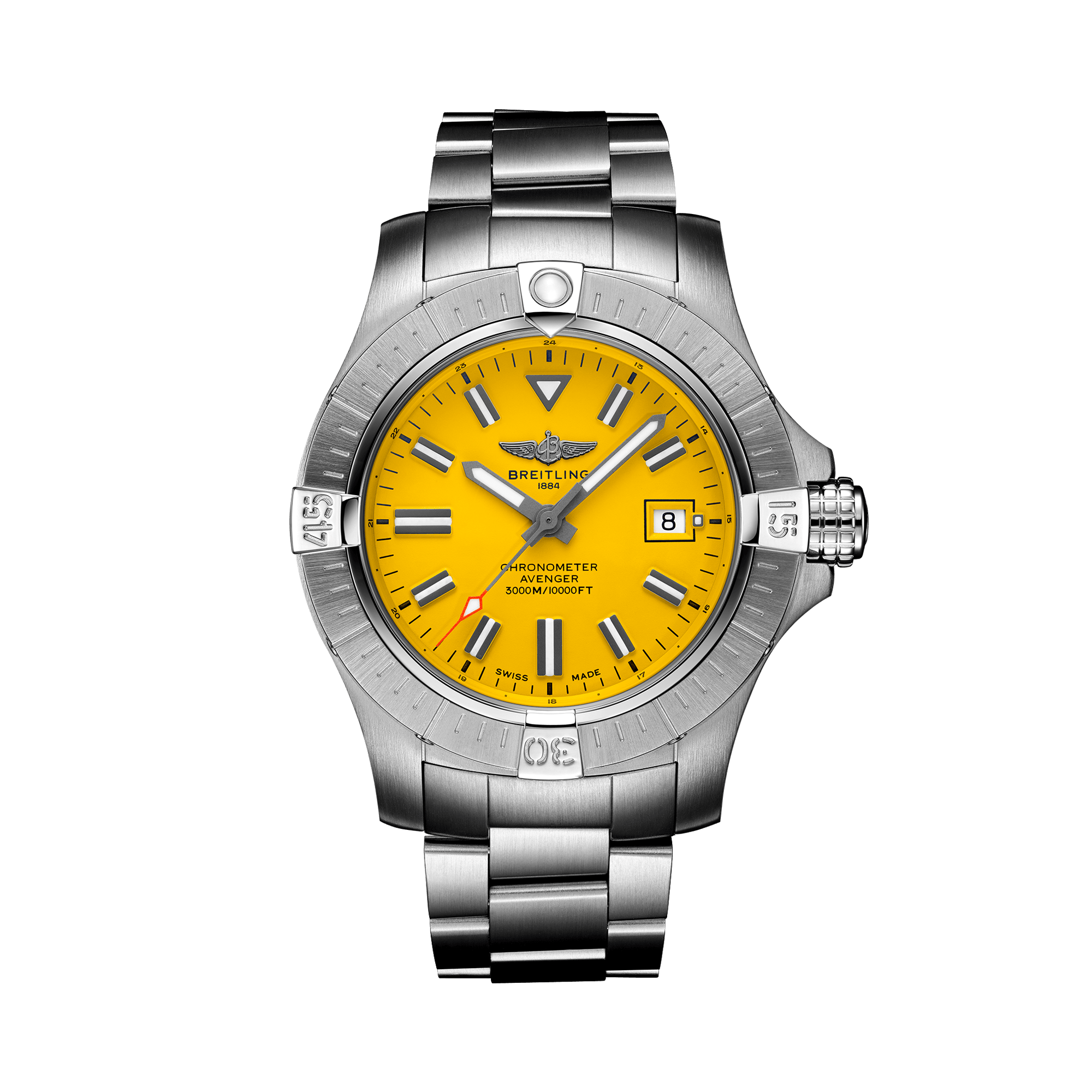 Breitling Avenger Automatic 45 Seawolf 45mm, Yellow Dial, Baton Numerals_1