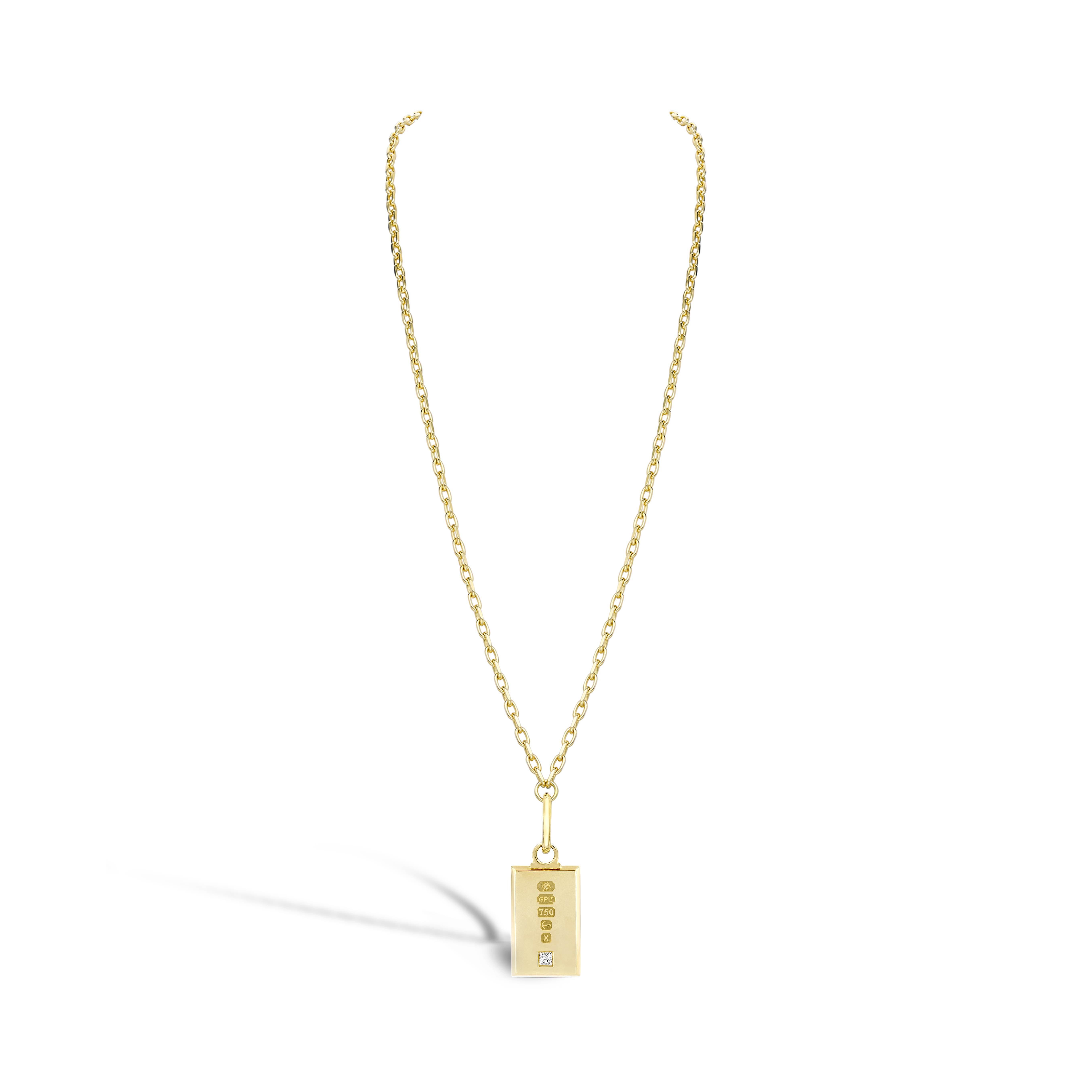 Ingot Pendant Princess Cut, Claw Set_4