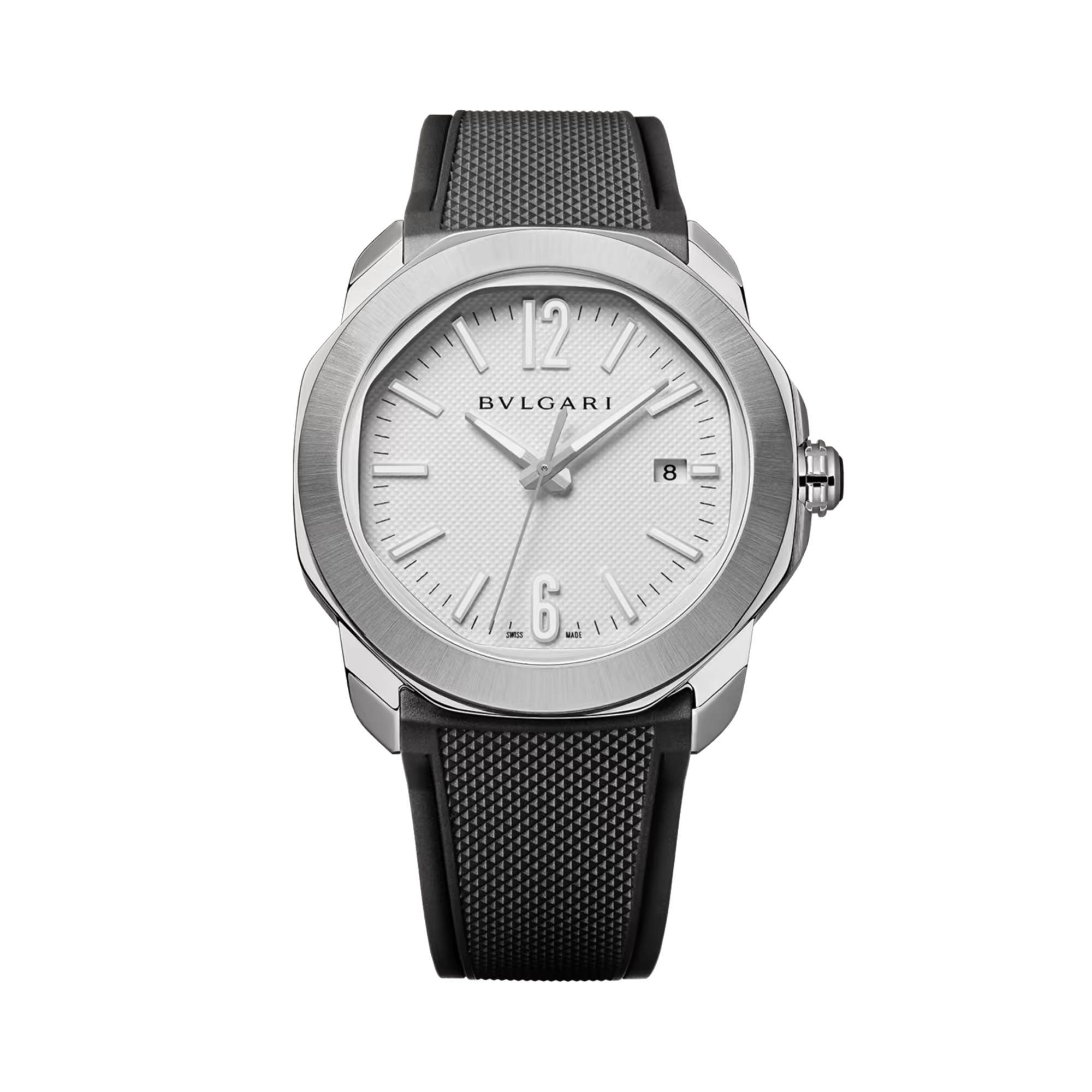 Octo Roma 41mm, White Dial, Arabic/Baton Numerals_2