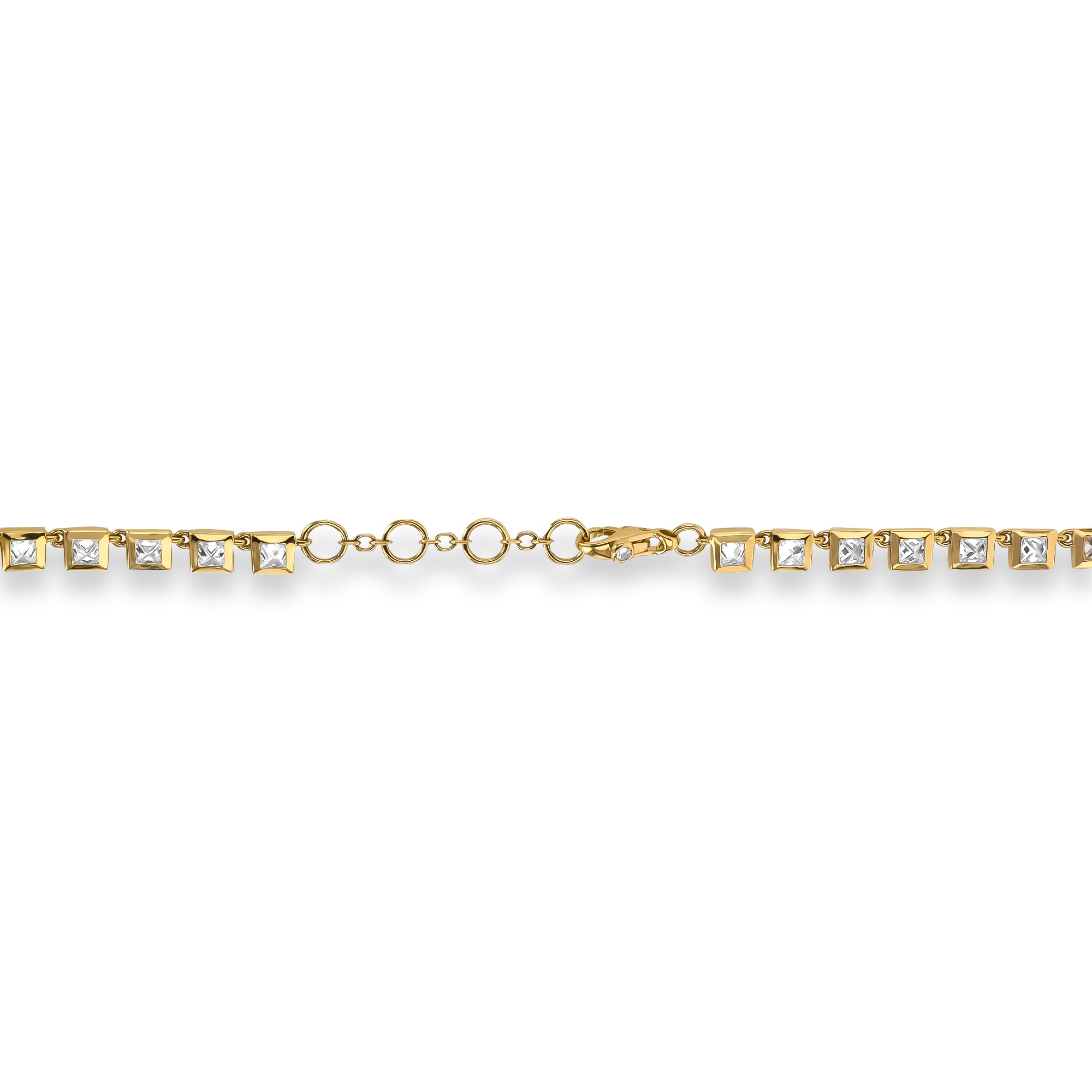 RockChic 5.93ct Inverted Princess Cut Diamond Necklace Princess Cut, Rubover Set_3