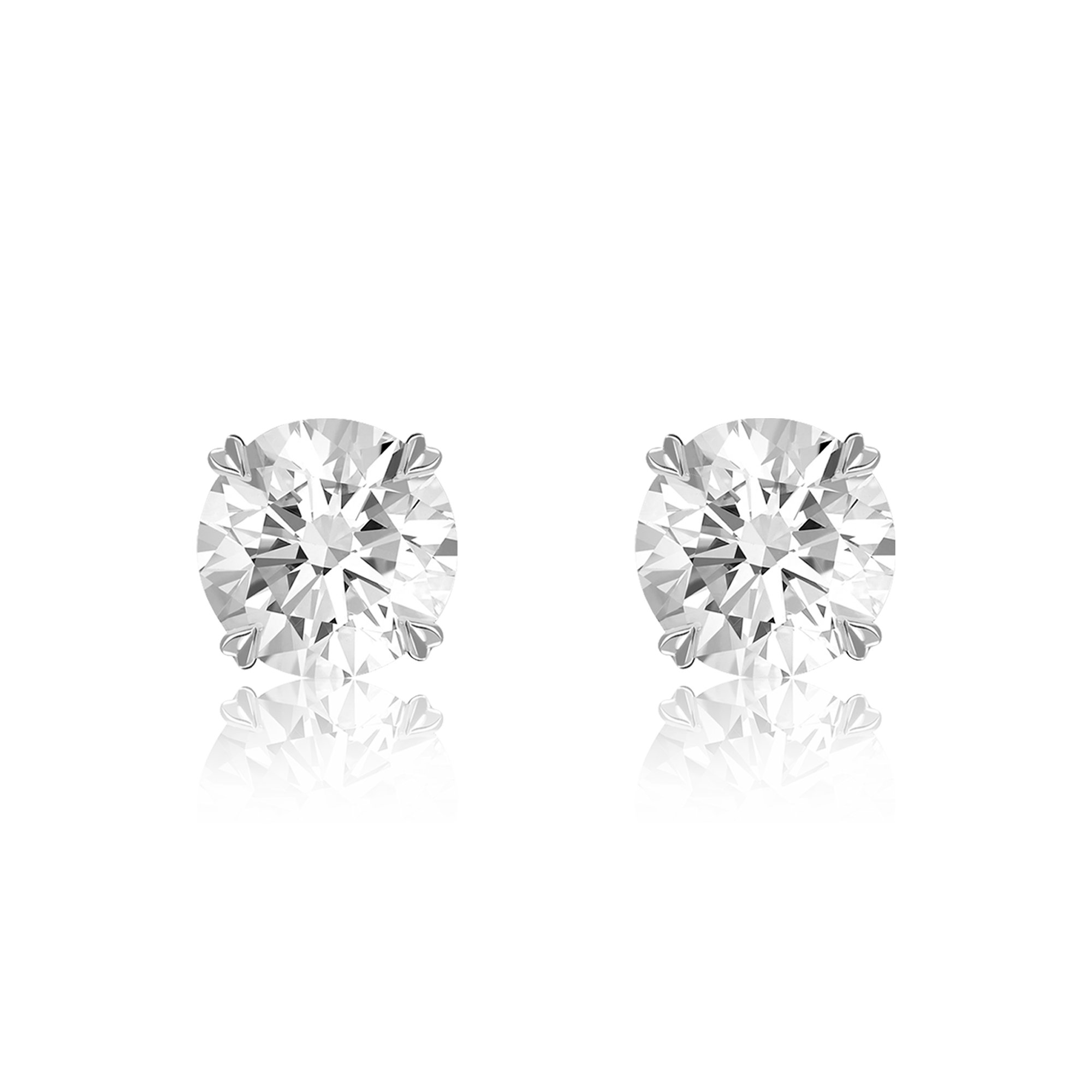 Windsor 2.84ct Diamond Stud Earrings Brilliant cut, Claw set_1