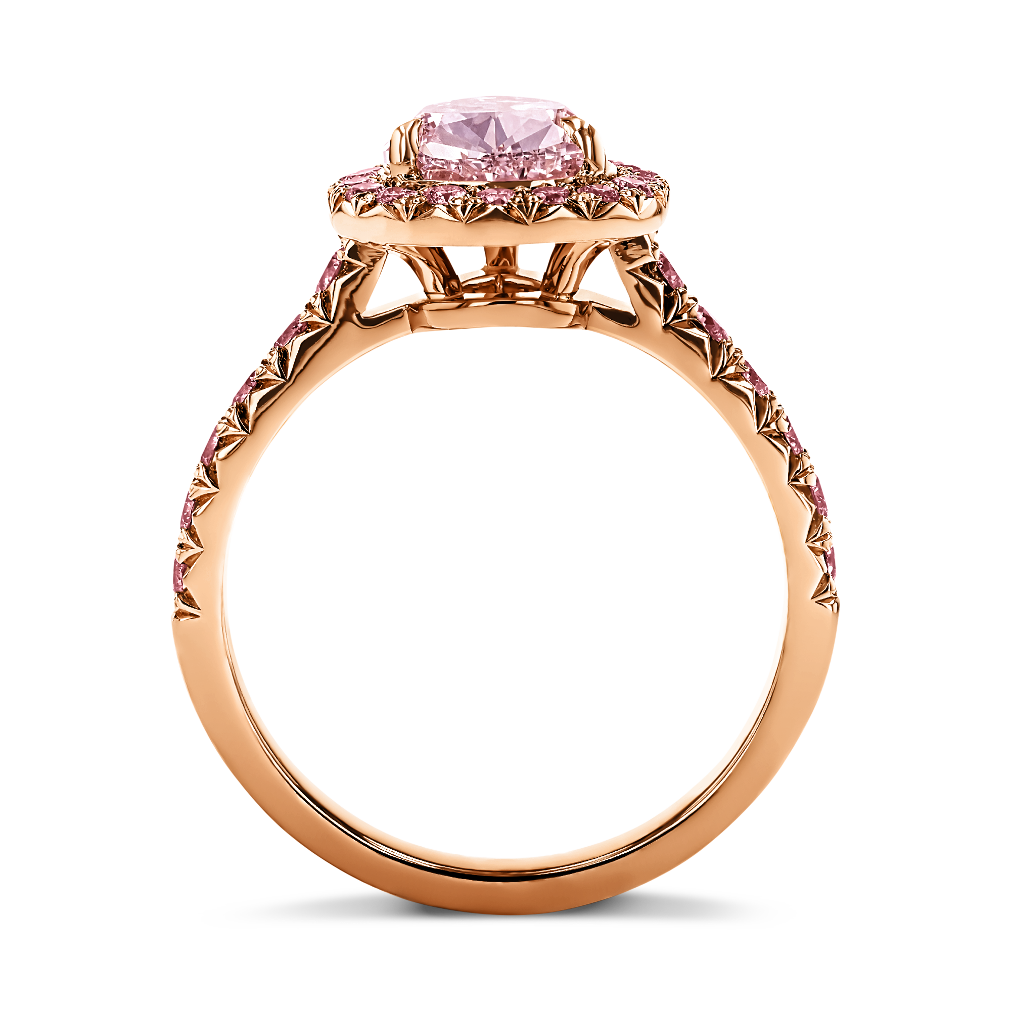 Masterpiece Celestial Light Pink Pear Cut Diamond Ring Pear & Brilliant Cut, Claw Set_3