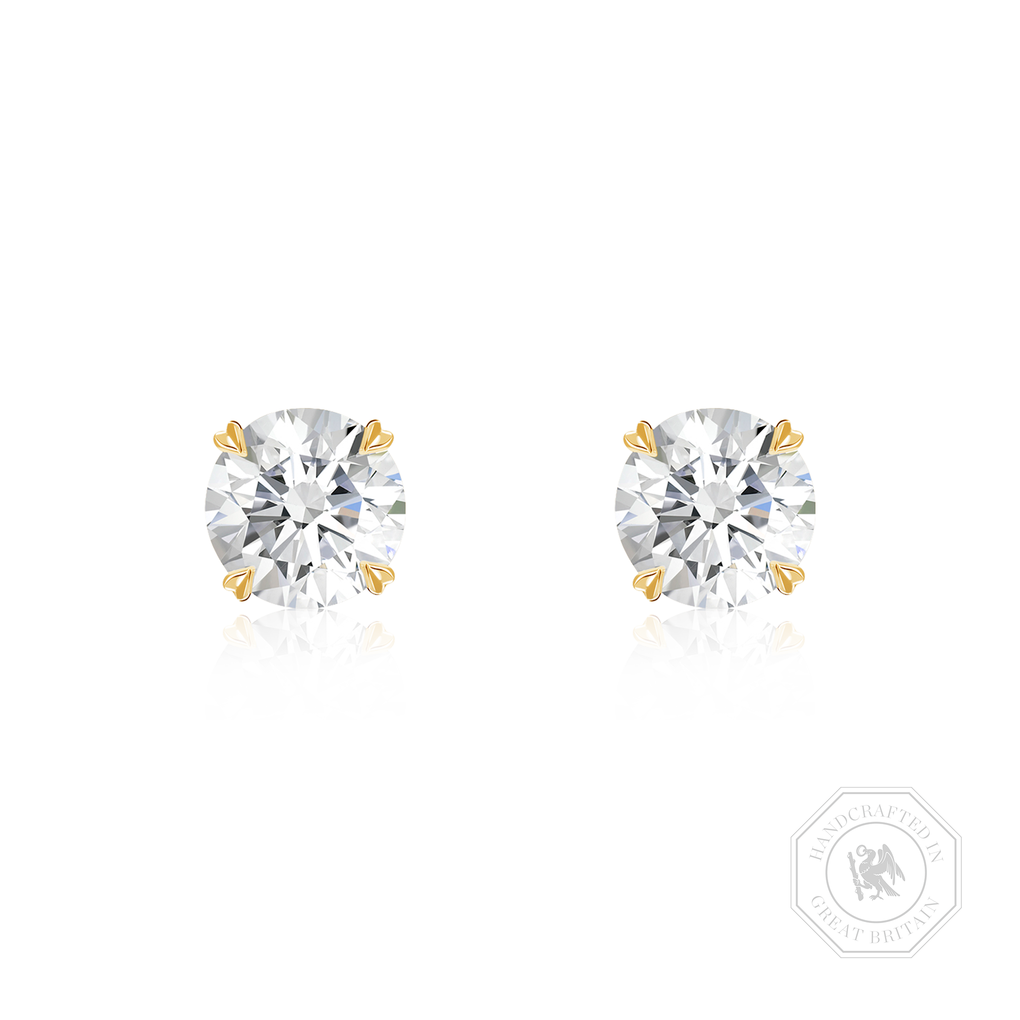 Windsor 1.20ct Botswana Diamond Stud Earrings Brilliant cut, Claw set_1