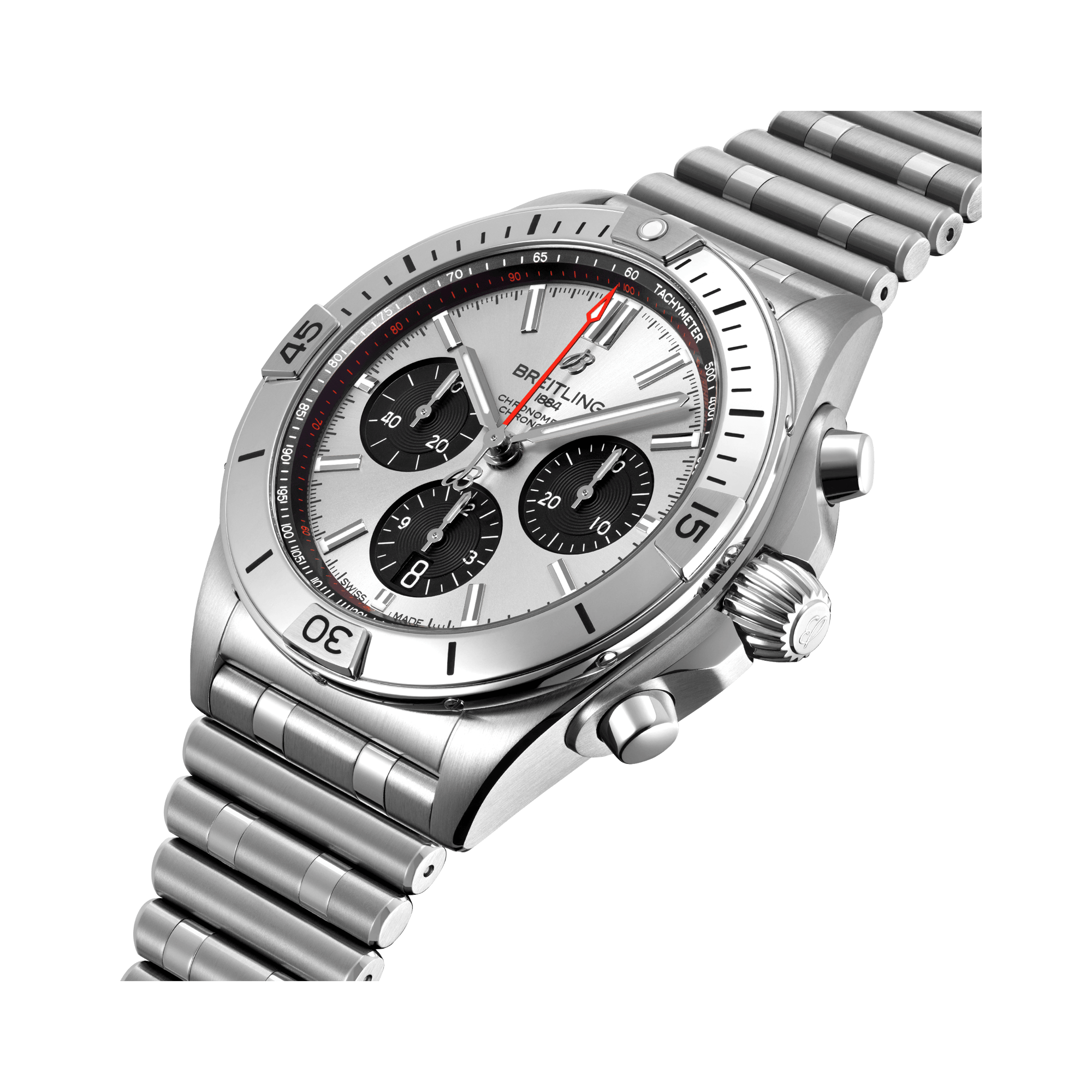 Breitling Chronomat B01 42 42mm, Silver Dial, Baton Numerals_3