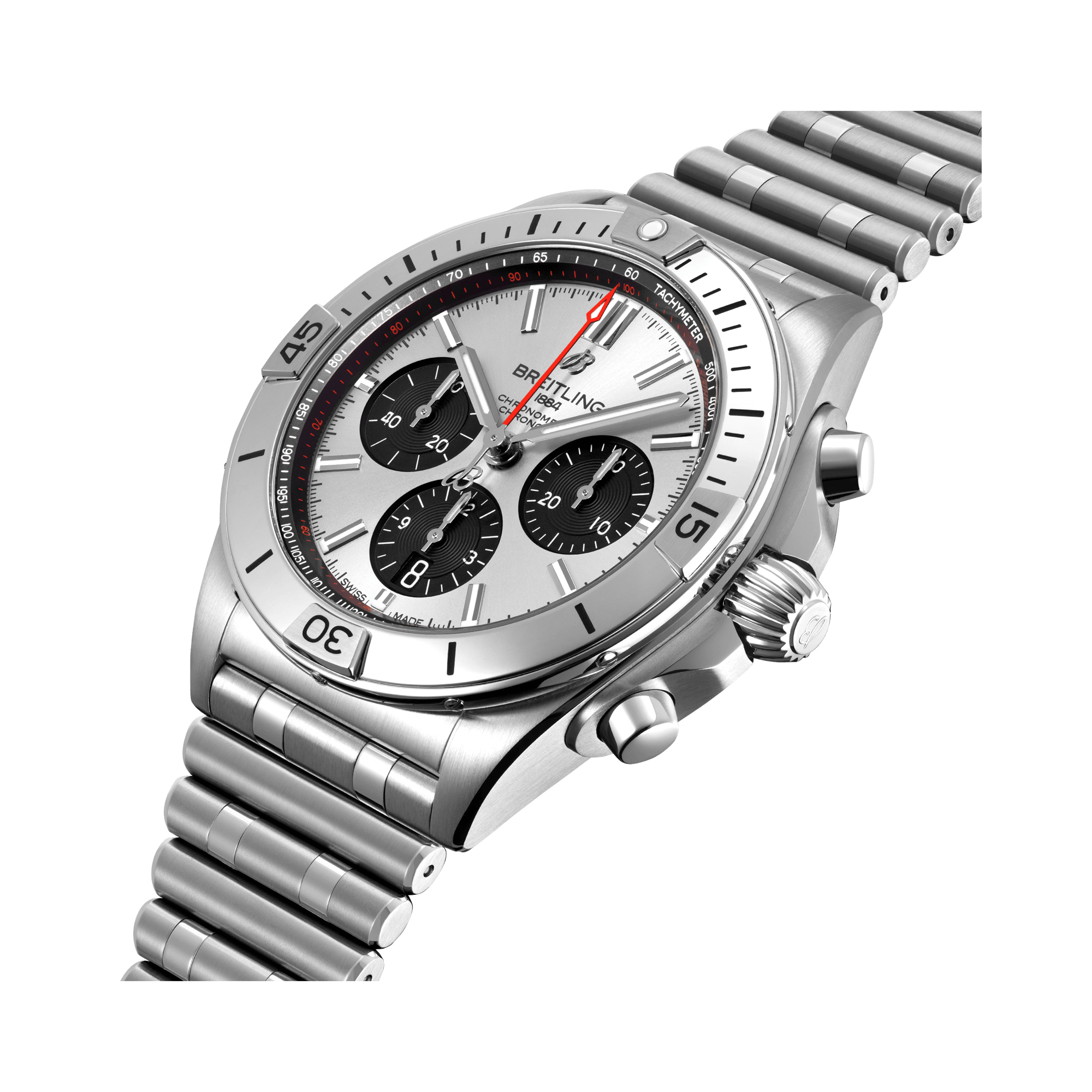 Breitling Chronomat B01 42 42mm, Silver Dial, Baton Numerals_3