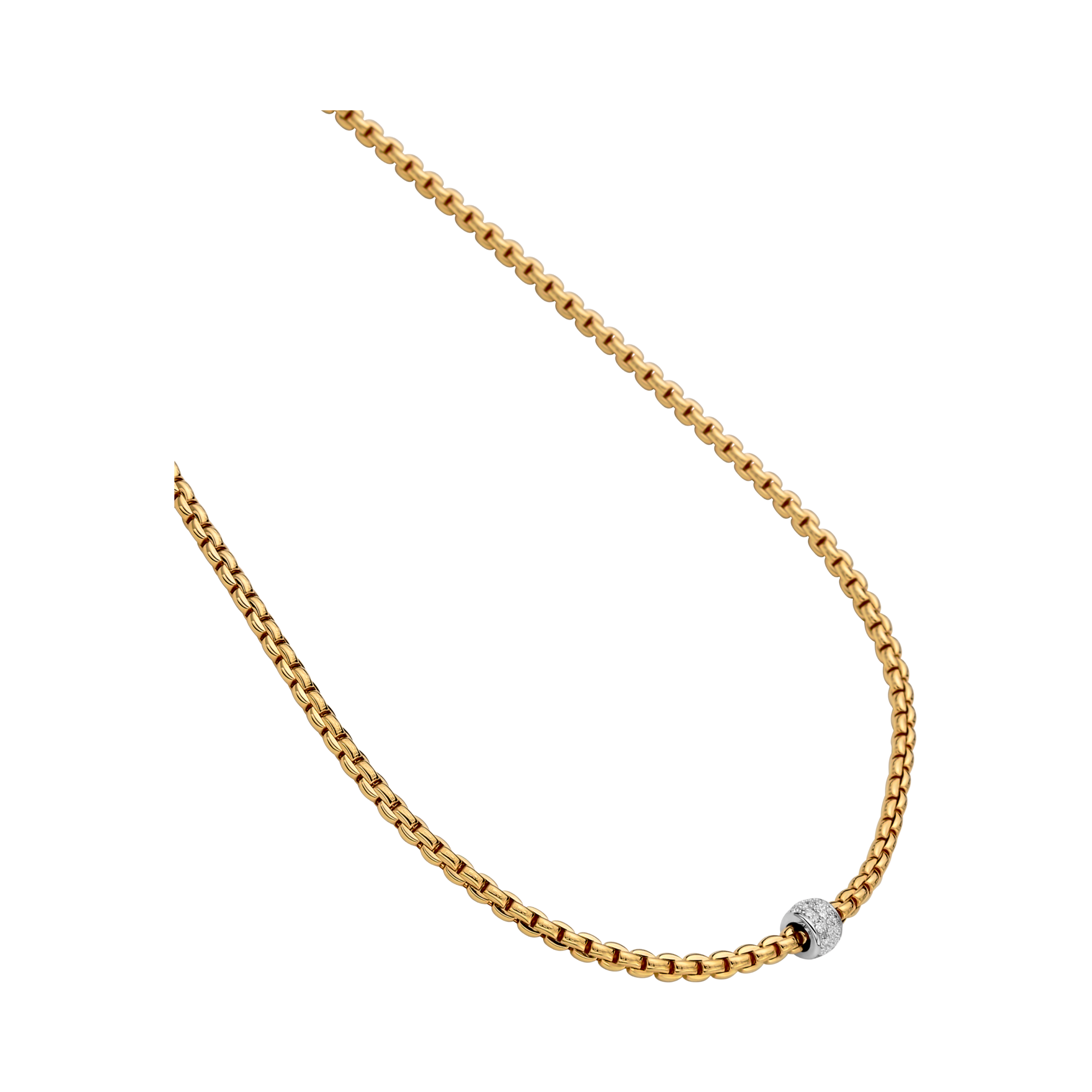Fope Eka Diamond Necklace Round Brilliant Cut, Pave Set_2