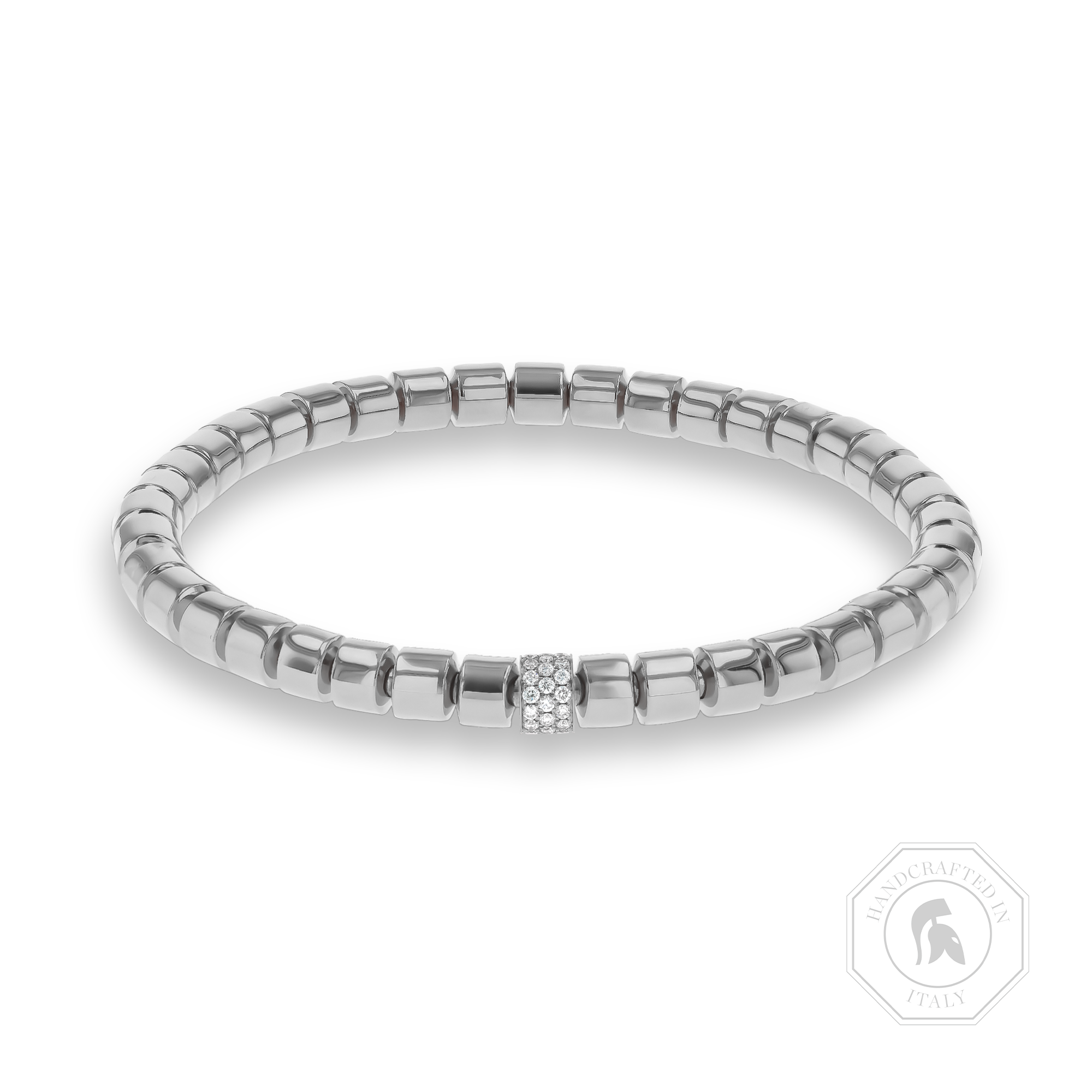 Amalfi 0.36ct Diamond Medium Angular Link Expandable Bangle Brilliant Cut, Micro Pavé Set_1