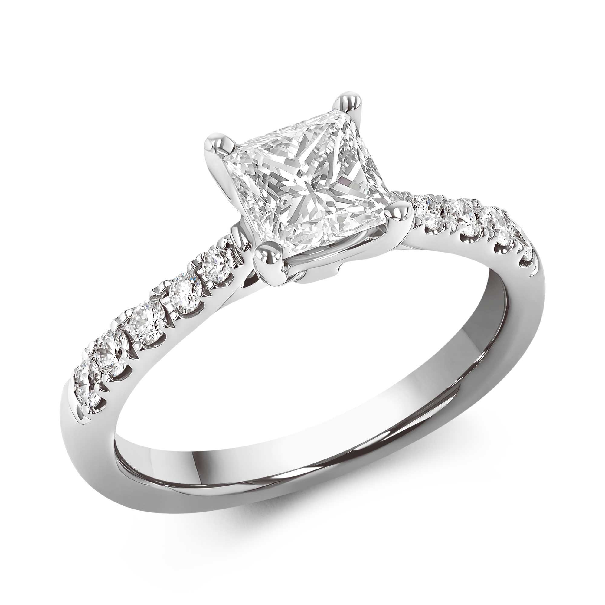 Celestial 1.00ct Diamond Solitaire Ring Princess Cut, Claw Set_1