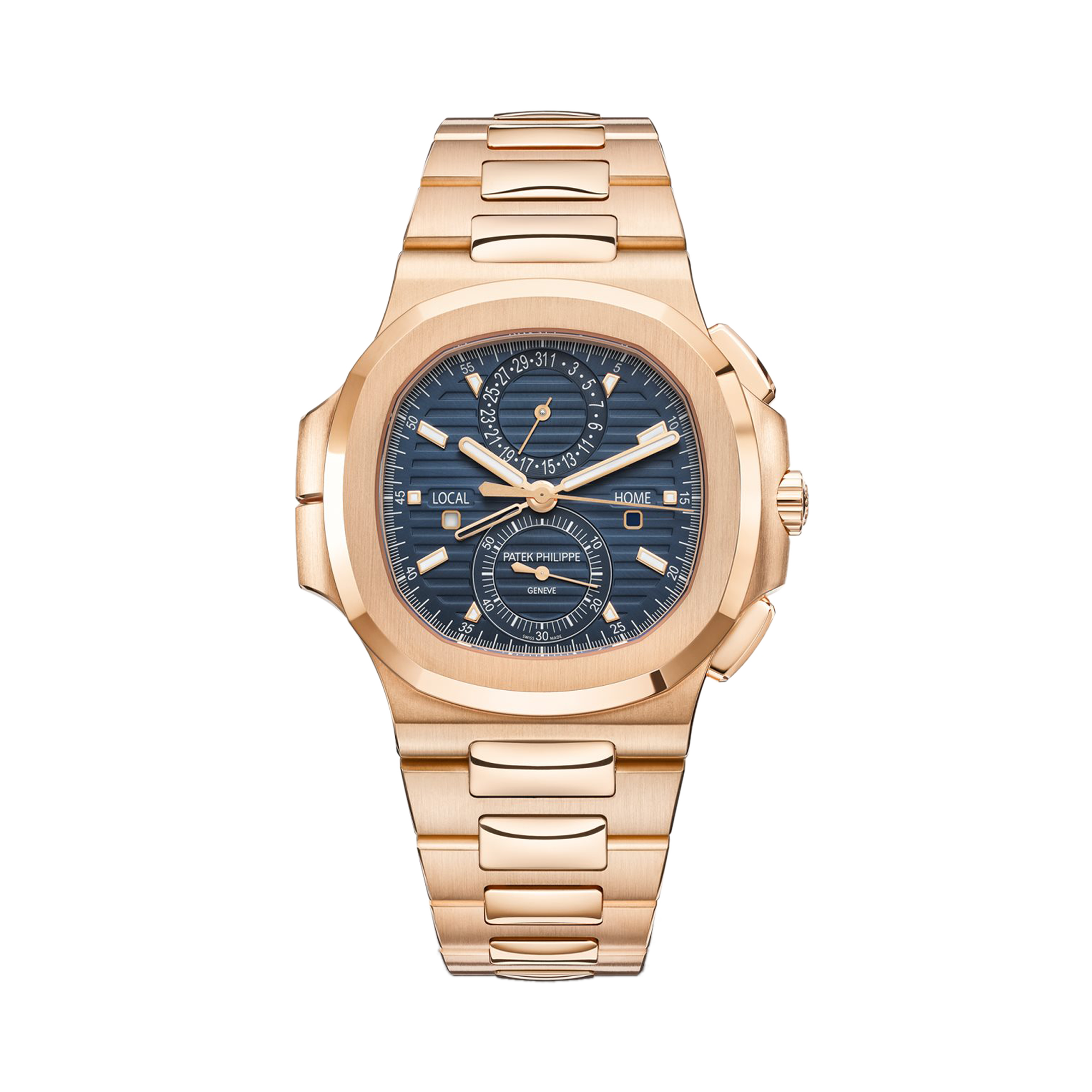 Patek Philippe Nautilus Travel Time 40.5mm, Blue Dial, Baton Numerals_1