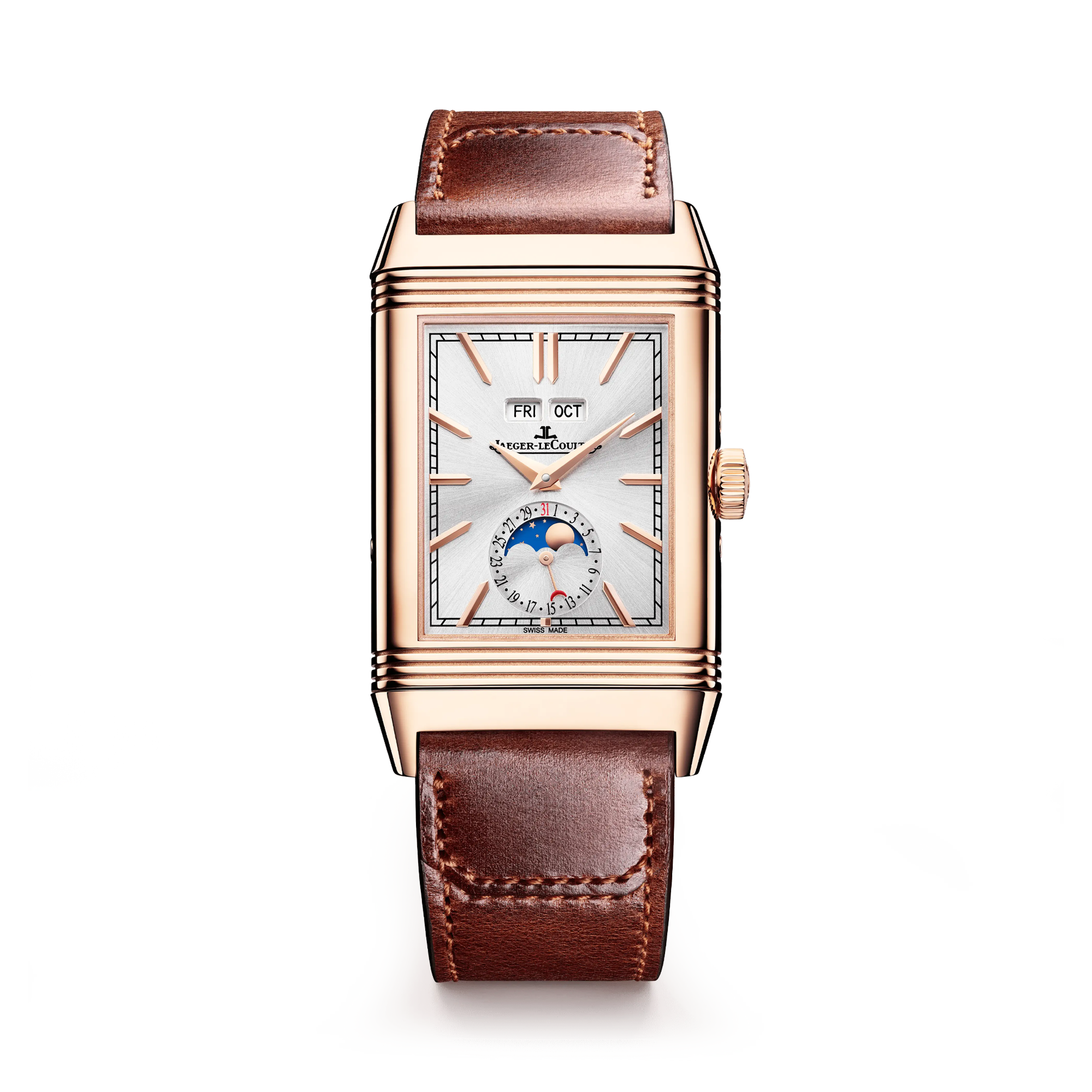 Reverso Tribute 29.9mm, Silver Dial, Baton Numerals_1