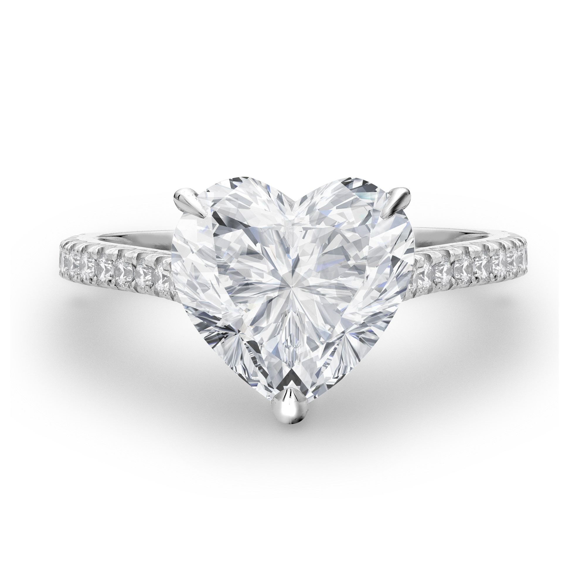 Aurora 3.11ct Heartshape Diamond Solitaire Ring Heartshape, Claw set_2