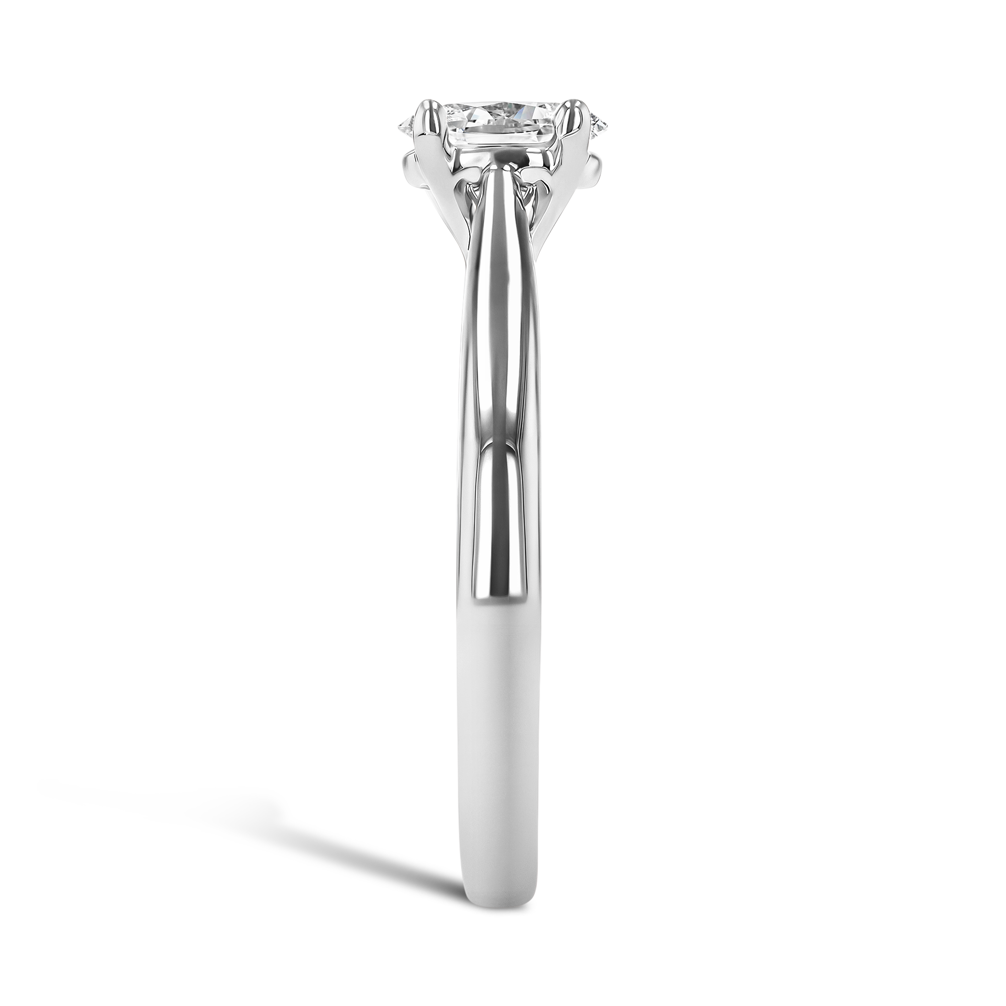Gaia 0.50ct Oval Cut Diamond Ring Oval Cut, Claw Set_4