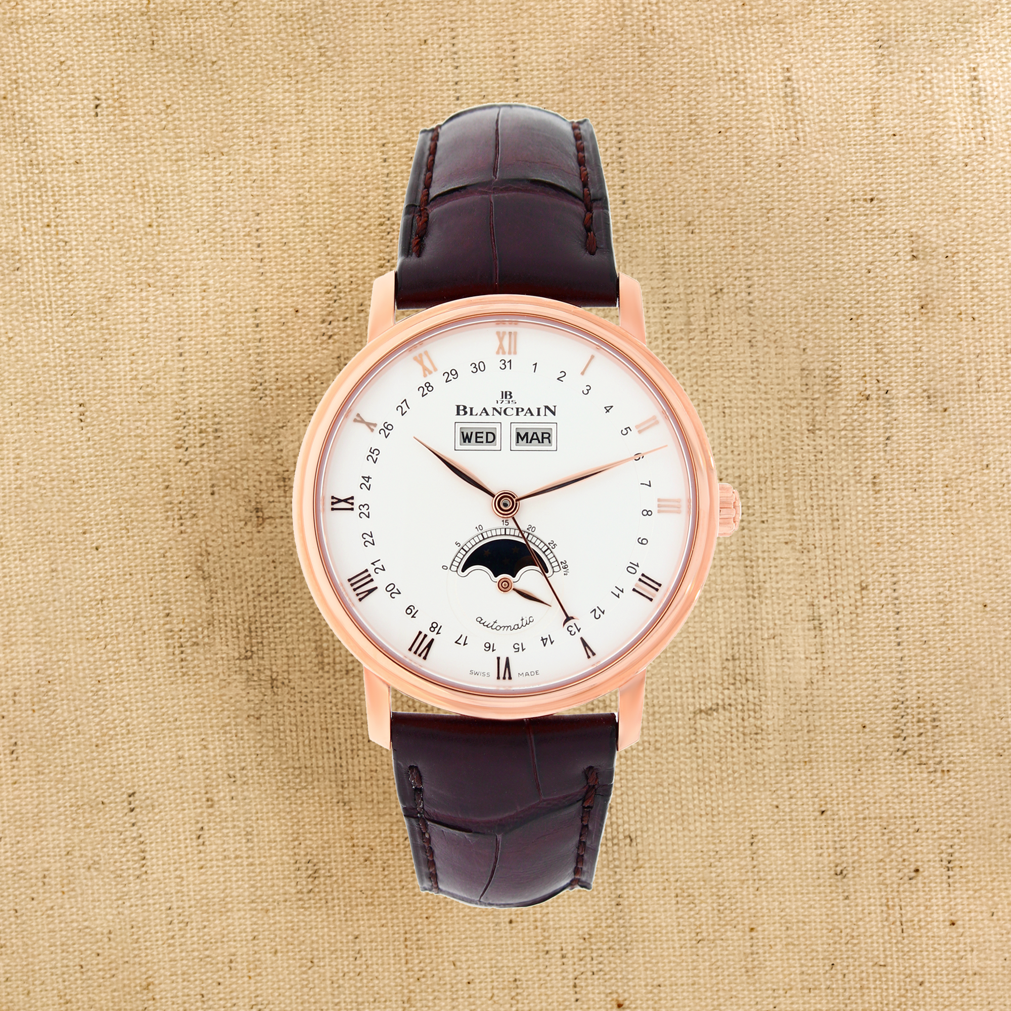 Blancpain Villeret 38mm, Cream Dial, Roman Numerals_1