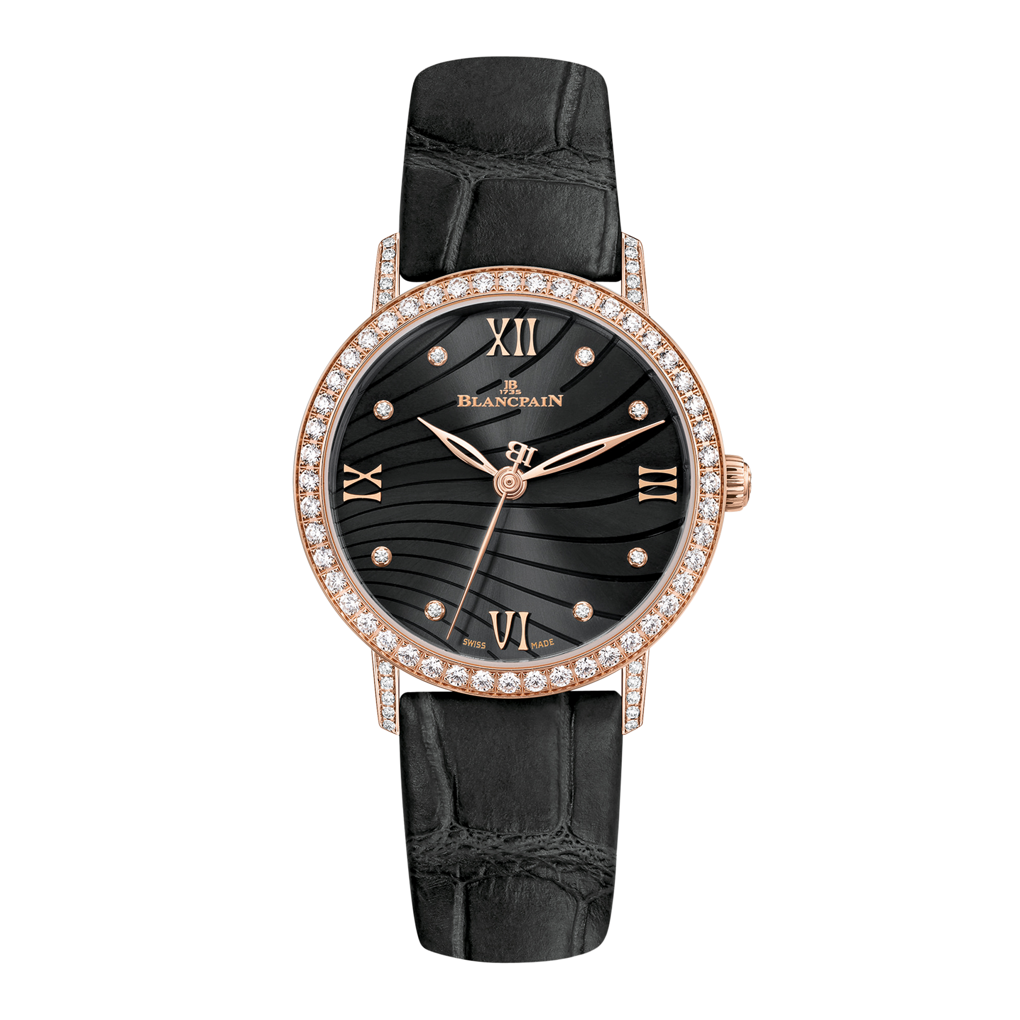 Blancpain Women 29.2mm, Black Dial, Diamond Numerals_1