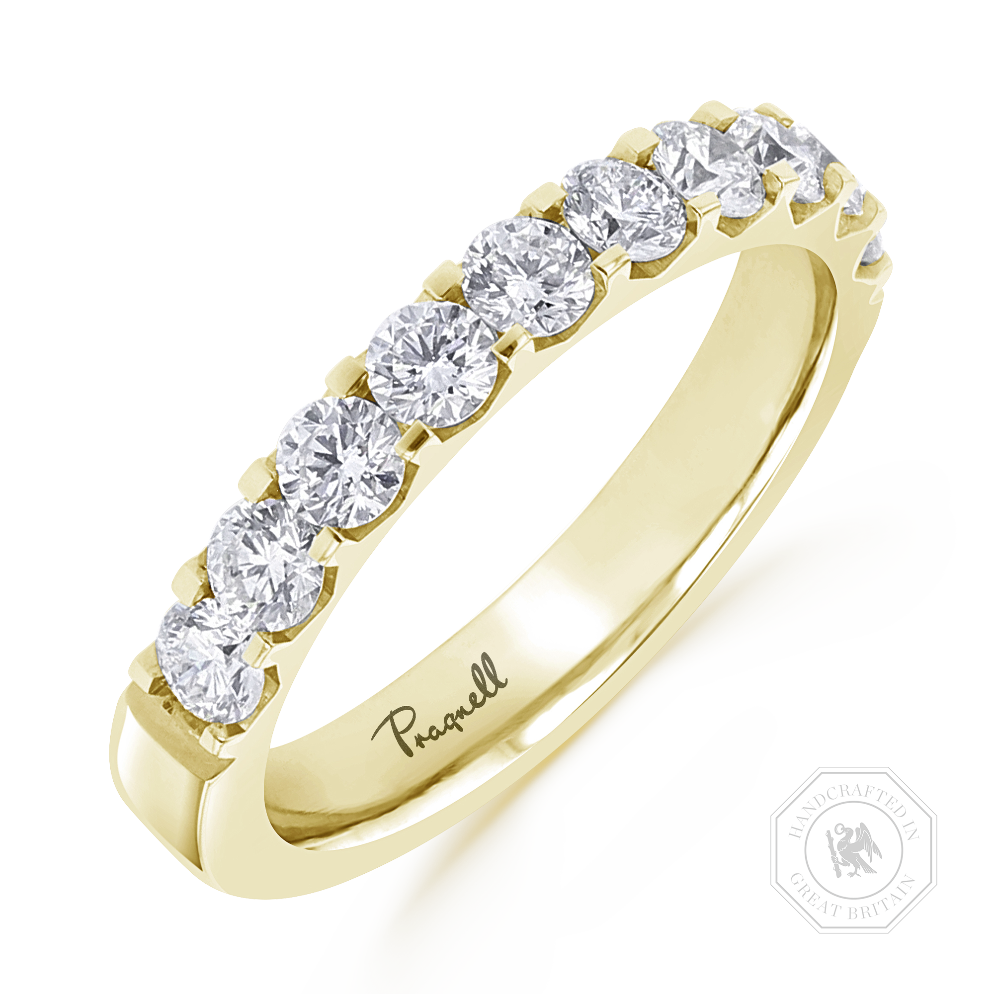 Brilliant Cut Diamond Half Eternity Ring Brilliant Cut, Half Eternity, Claw Set_1