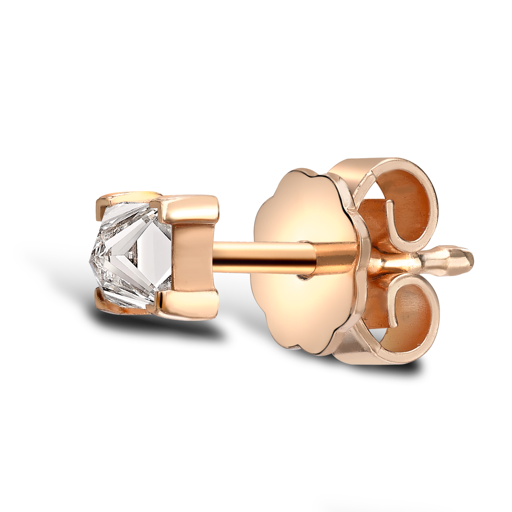 RockChic Diamond Solitaire Earring Princess Cut, Claw Set_2