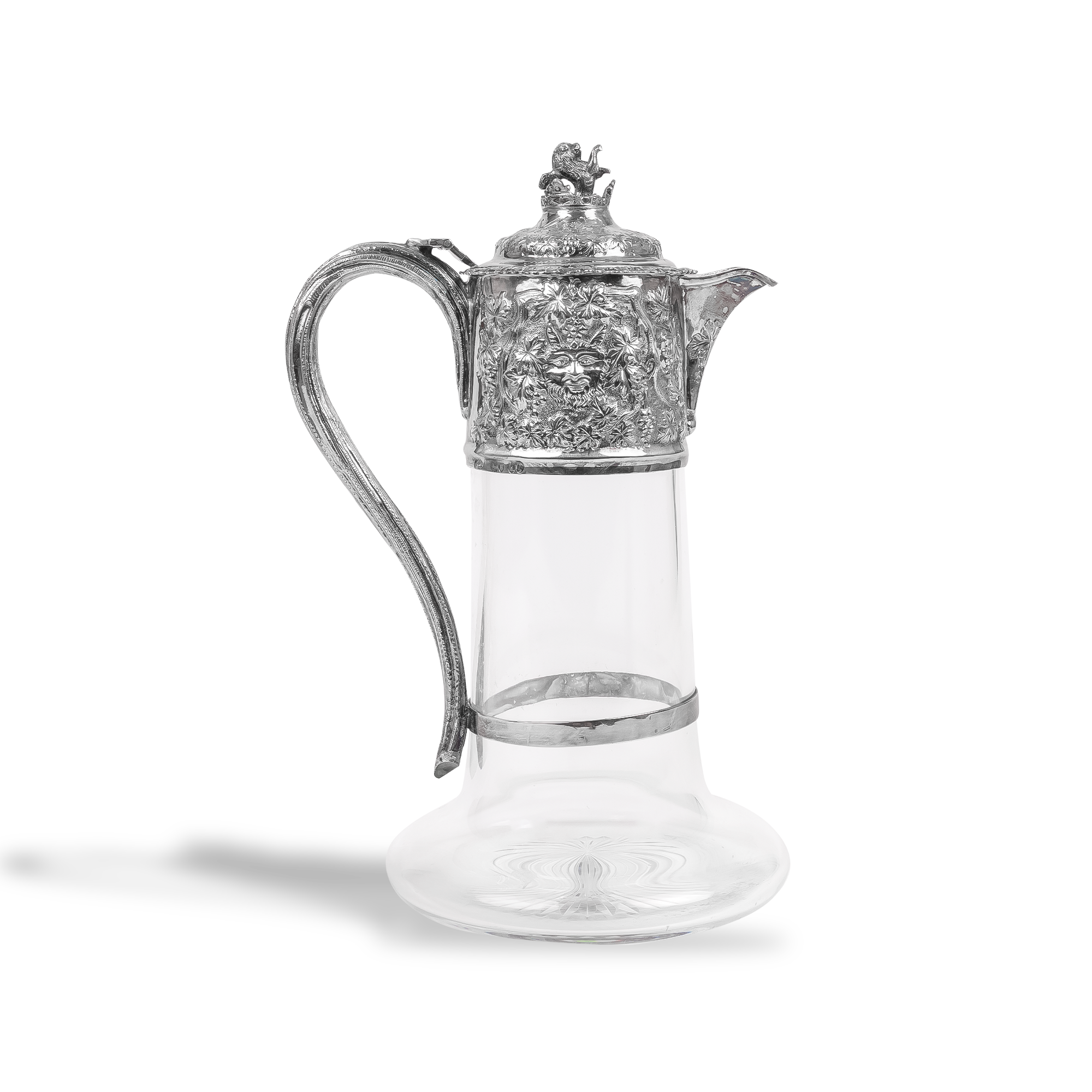 Silver Victorian Mounted Claret Jug Hallmarked London_1