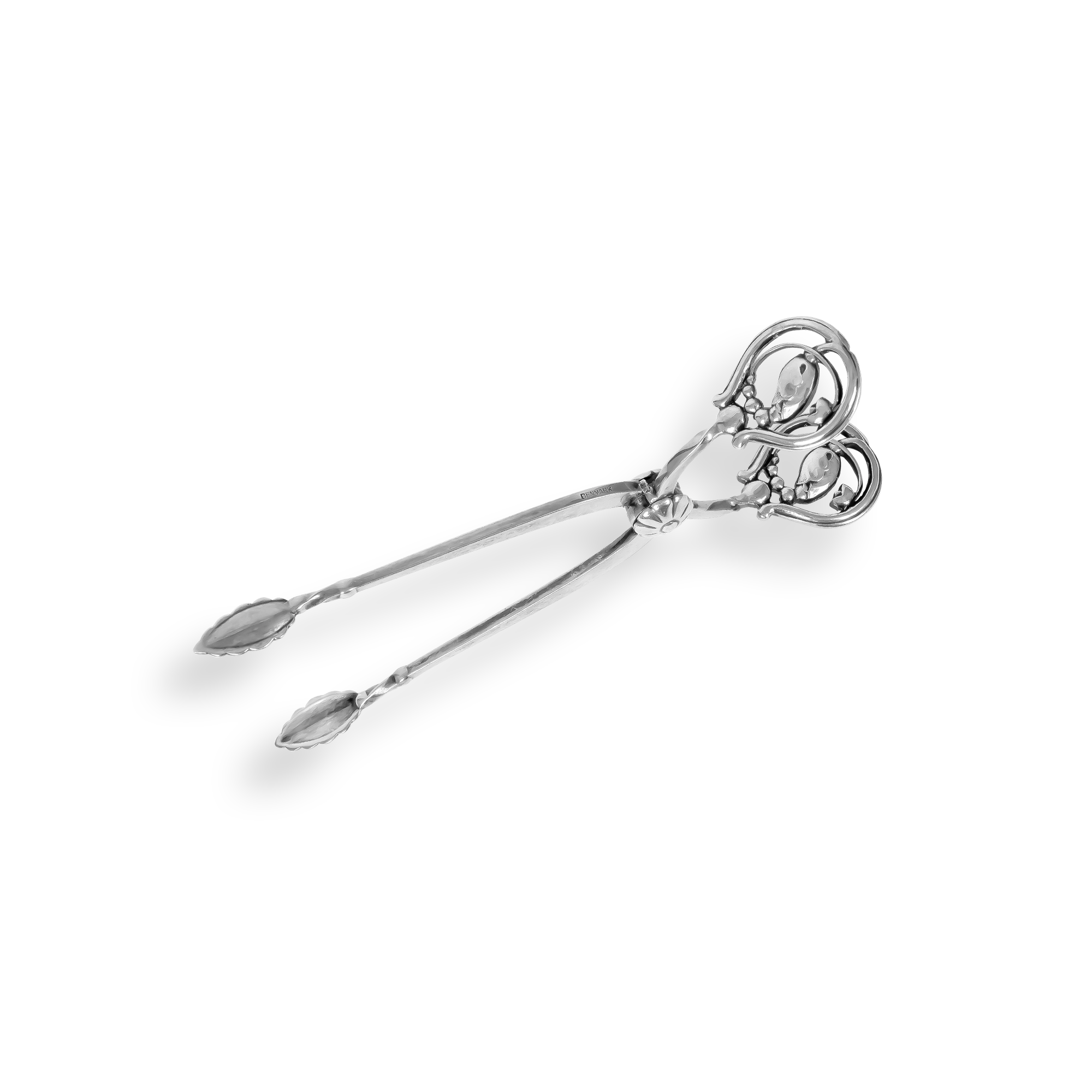 Silver George VI Pair of Sugar Tongs _1