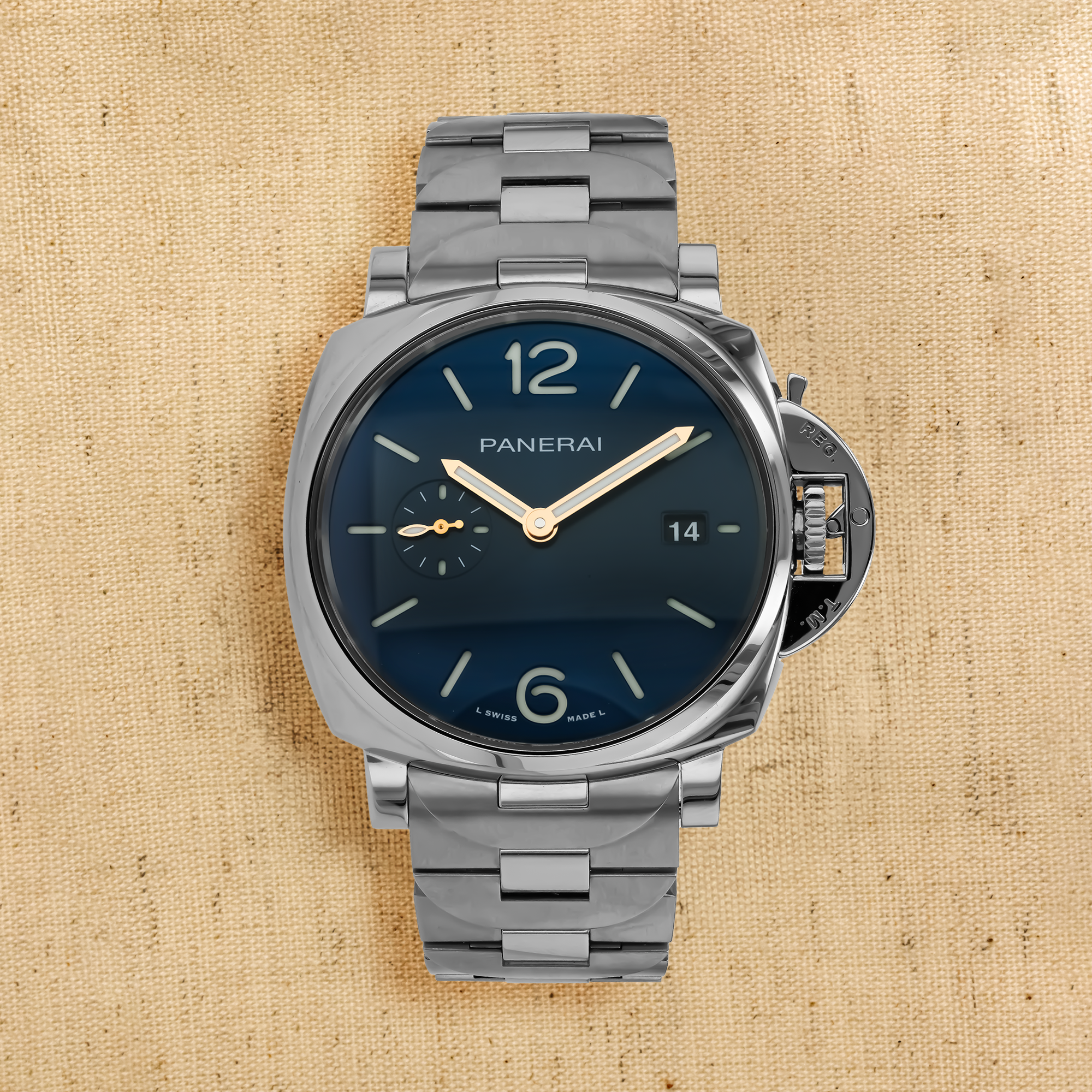 Pre-Owned Panerai Luminor Due - 42mm 42mm, Blue Dial, Arabic/Baton Numerals_1