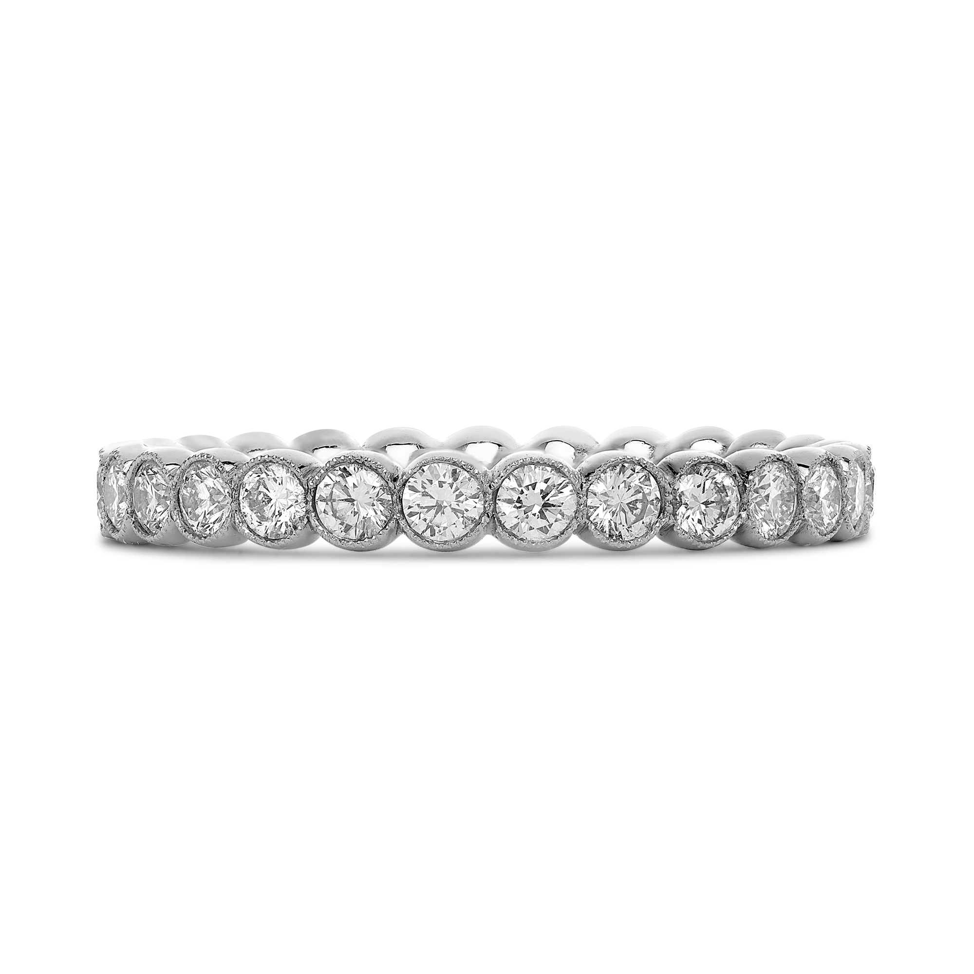 Diamond Dot 0.98ct Full Eternity Ring Brilliant Cut, Millegrain Set_2