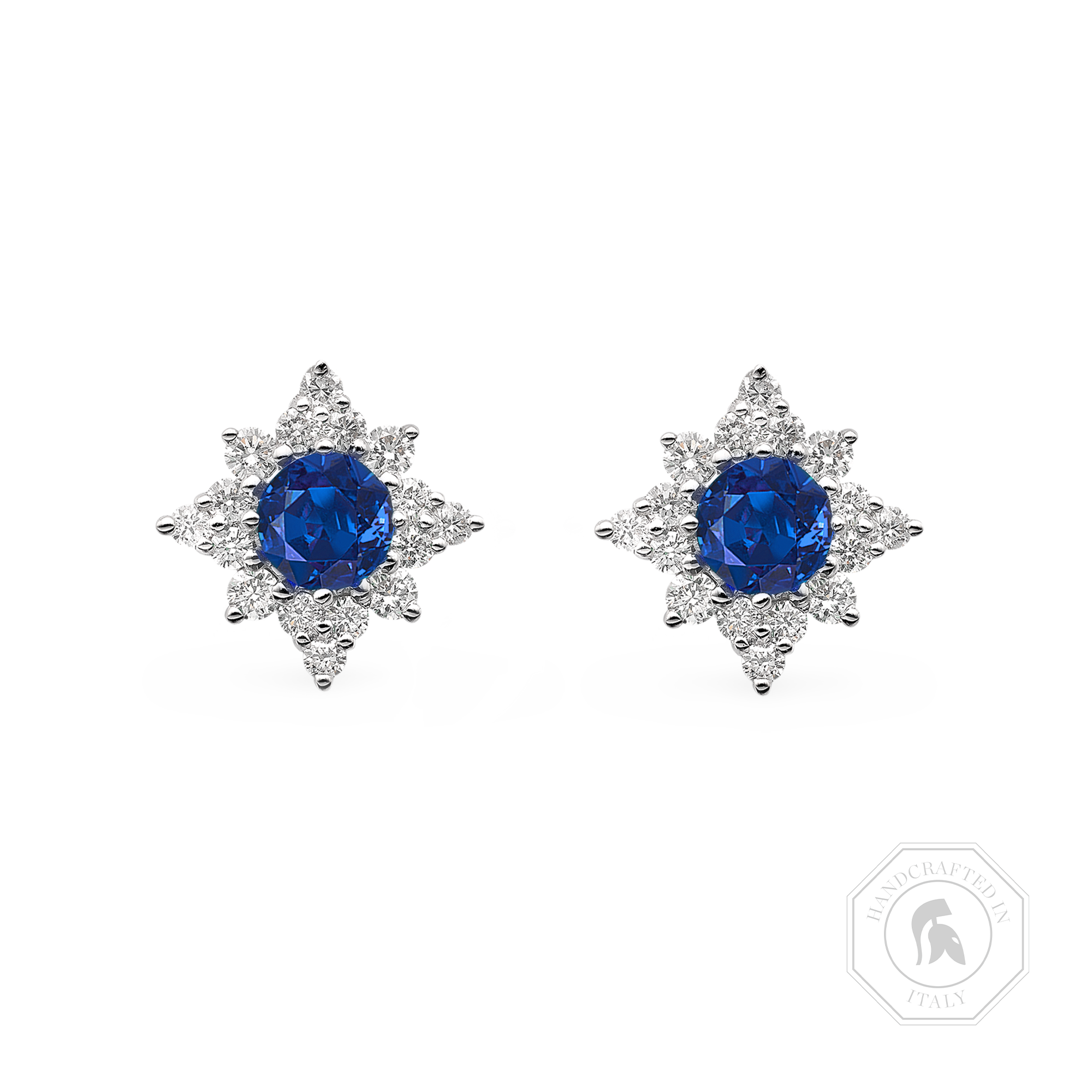 Star Struck Sapphire Stud Earrings Brilliant cut, Claw set_1